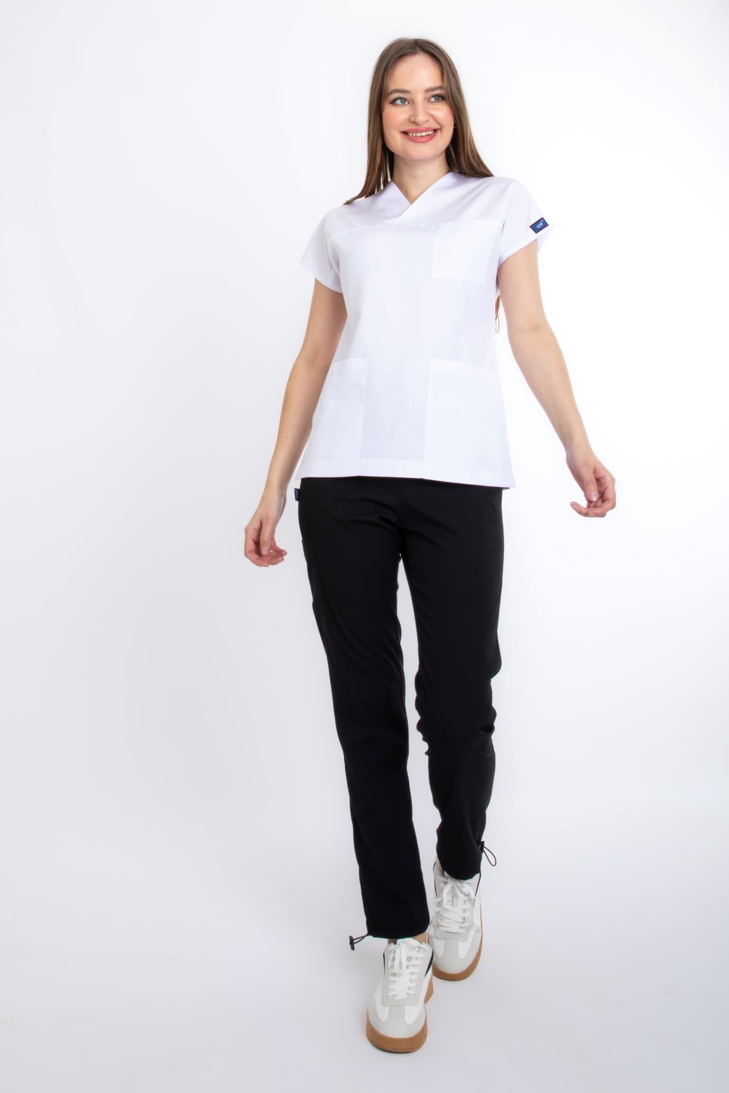 SİYAH CORE-FLEX LİKRALI KADIN PANTOLON (AYARLANABİLİR LASTİKLİ PAÇA)