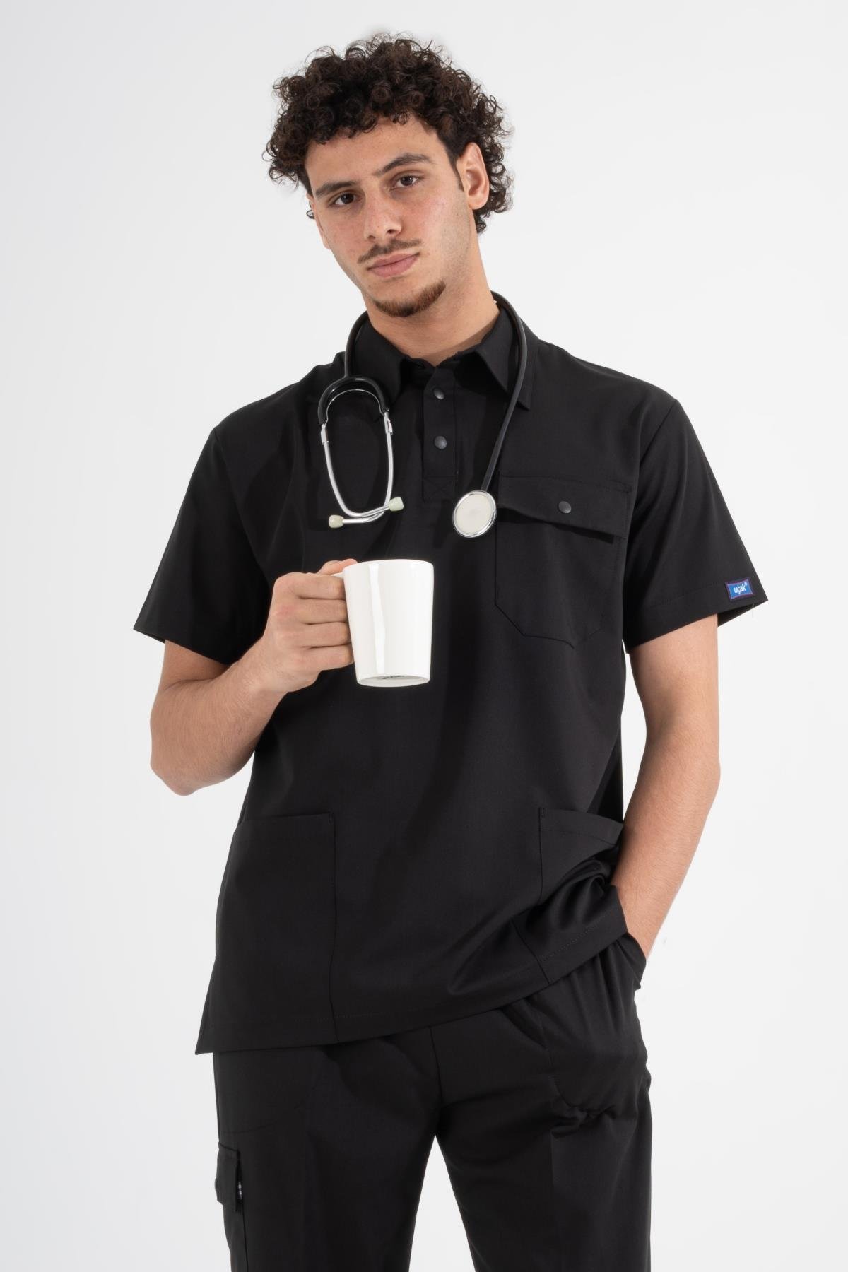 SİYAH MILAN PREMIUM SCRUBS TAKIM