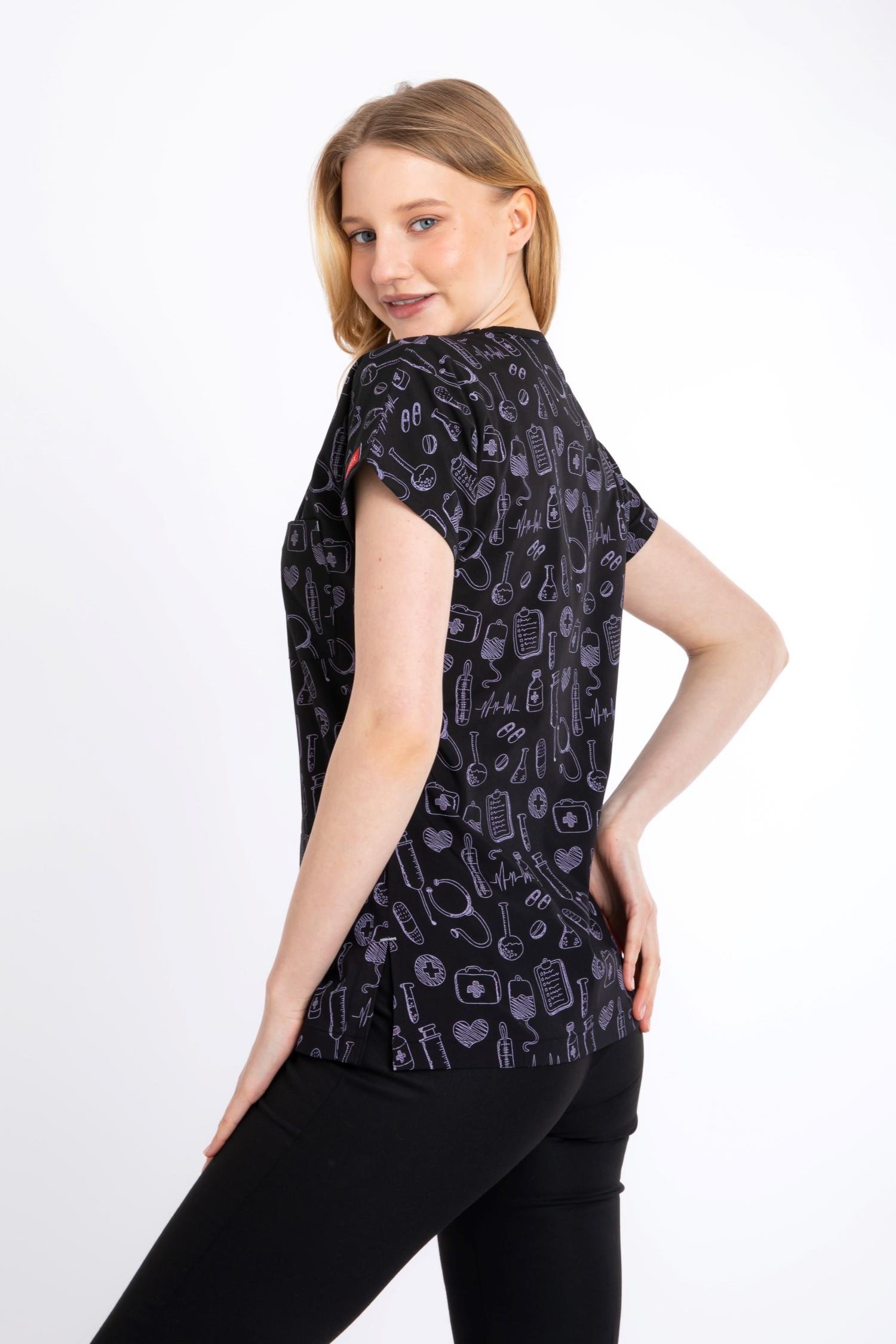 SİYAH SEMBOL U-FLEX KADIN LİKRALI TEK ÜST