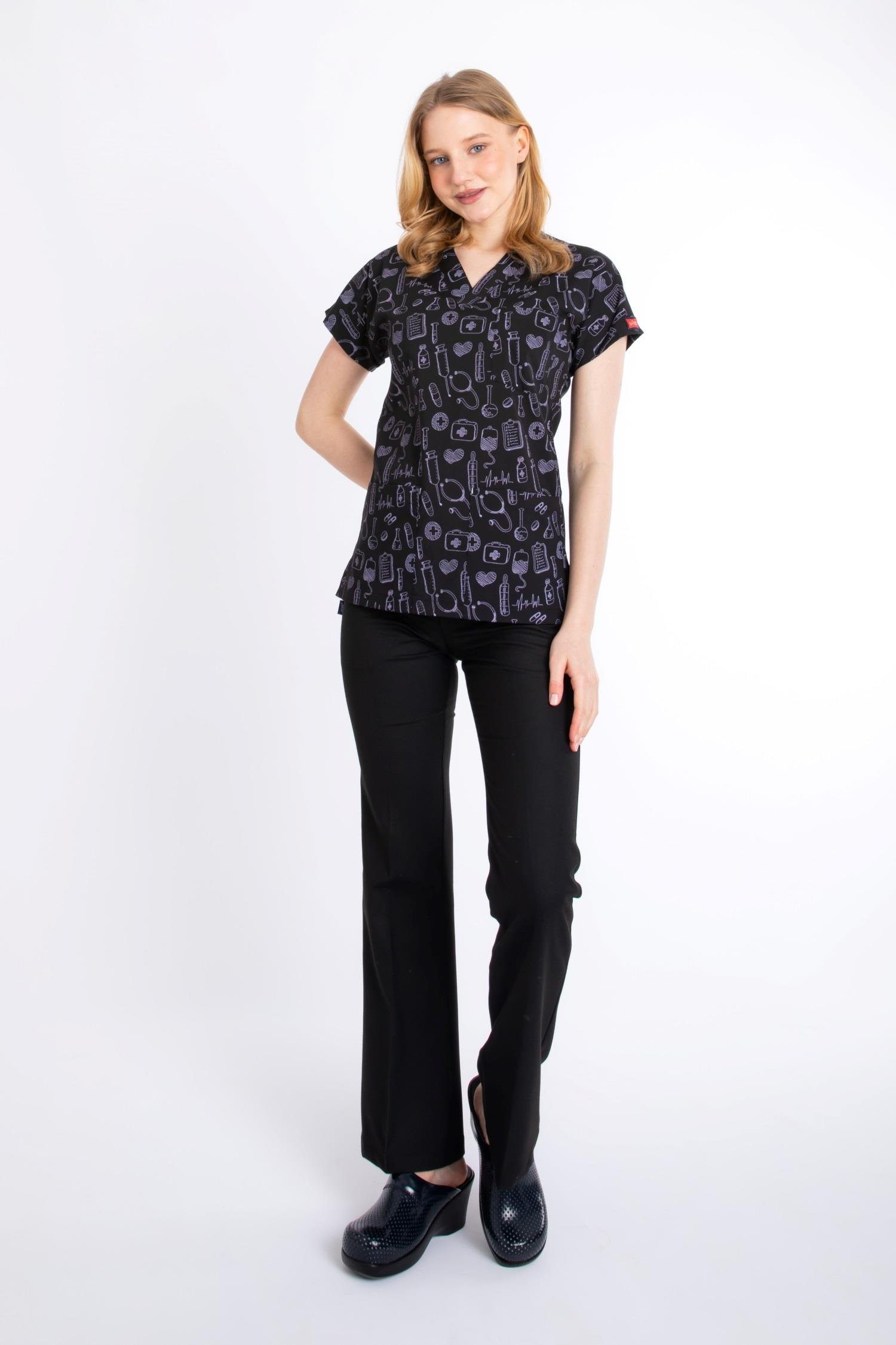 SİYAH SEMBOL U-FLEX KADIN LİKRALI TEK ÜST