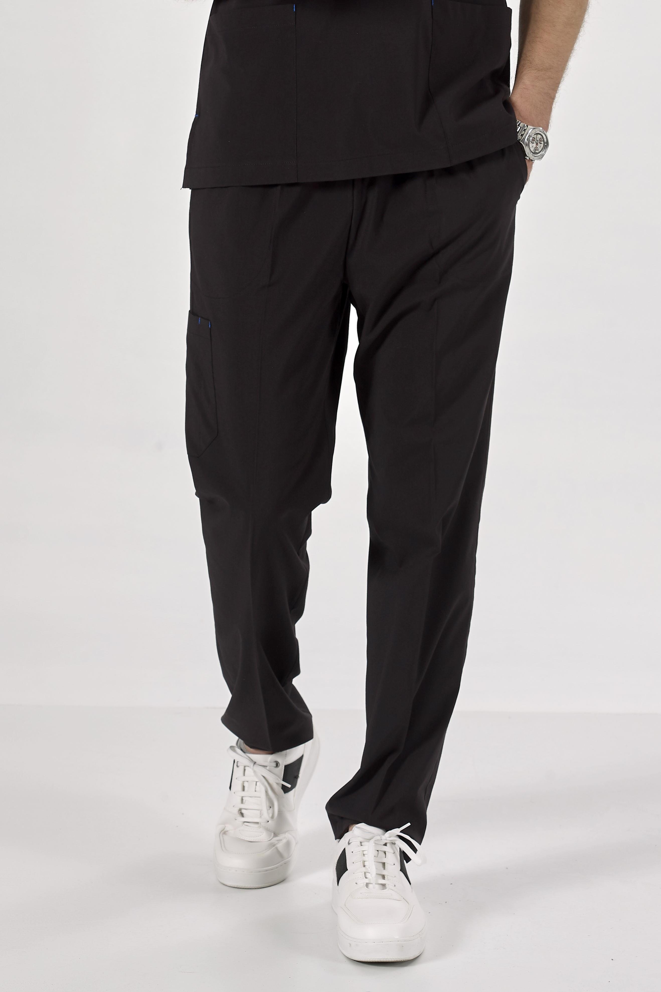 SİYAH TERİKOTON LASTİKLİ PANTOLON