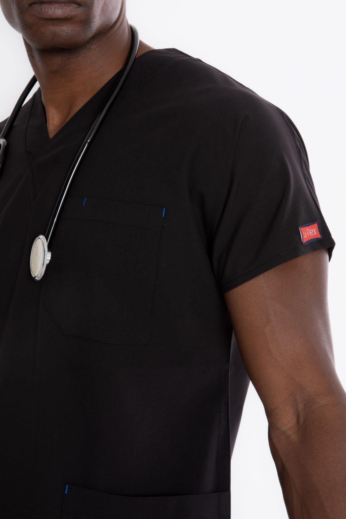 SİYAH U-FLEX ERKEK LİKRALI YARASA KOL TEK ÜST