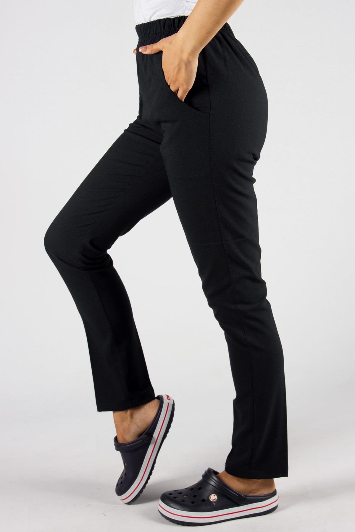 SİYAH U-FLEX LİKRALI KADIN PANTOLON