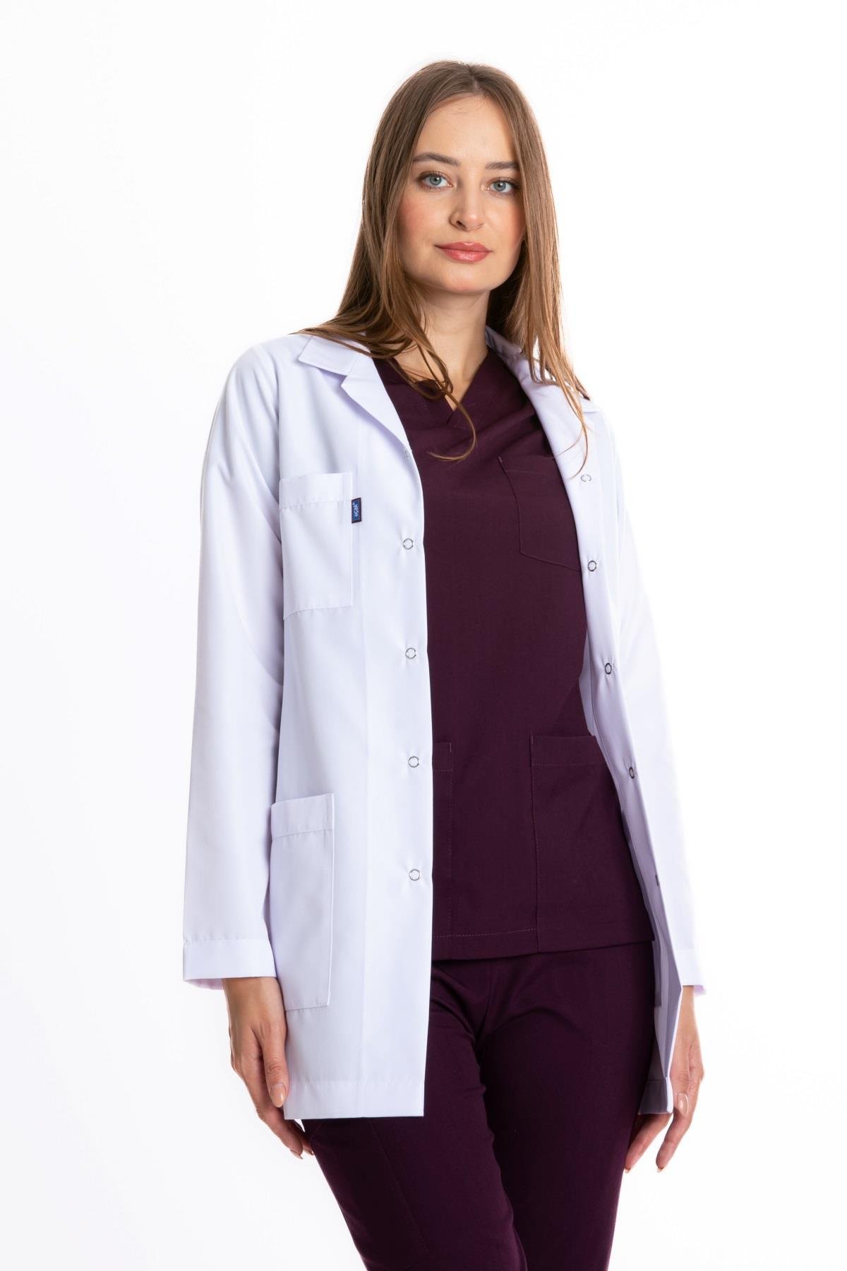 TUNİK BOY, UZUN KOL, KLASİK YAKA, KADIN DOKTOR ÖNLÜĞÜ