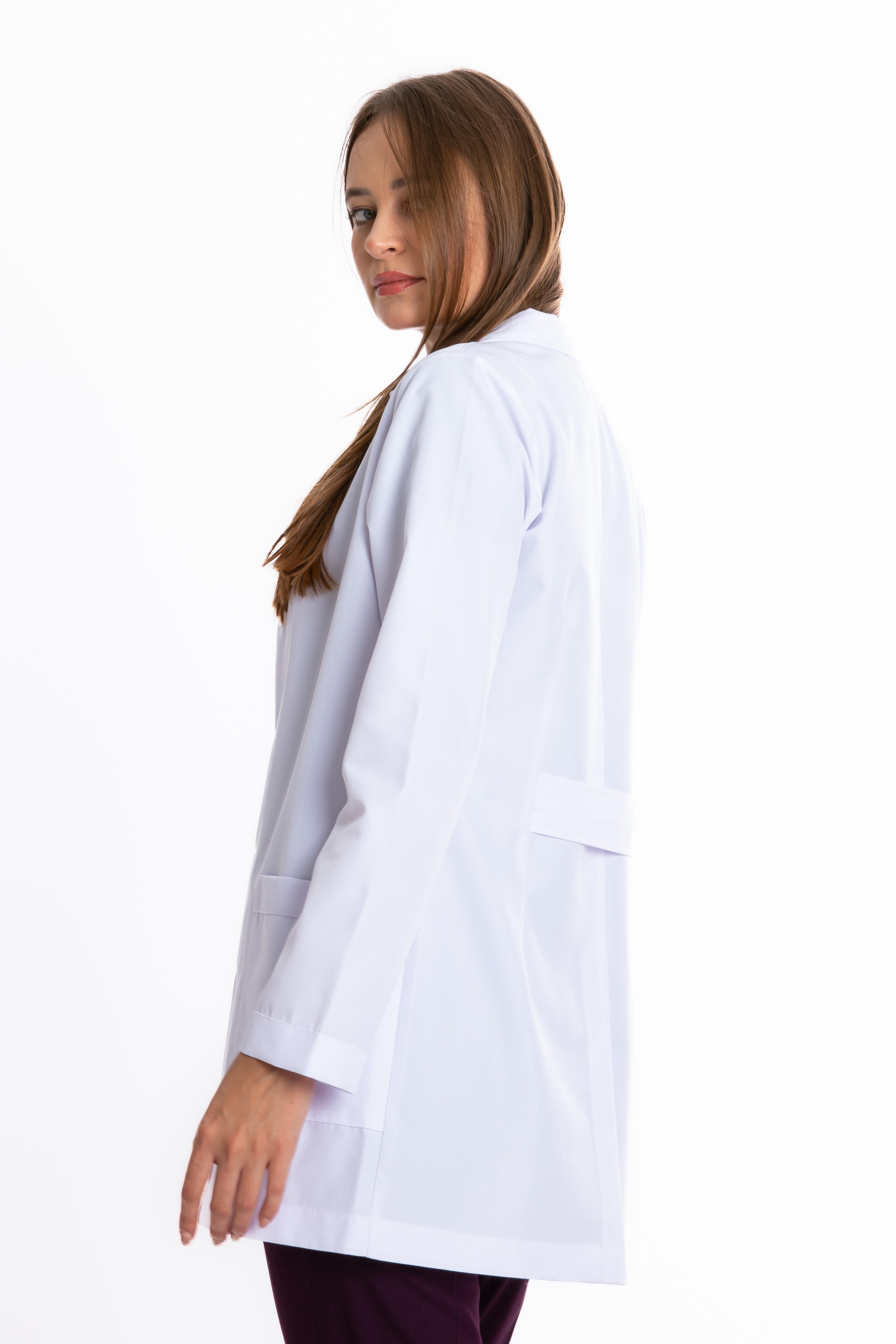 TUNİK BOY, UZUN KOL, KLASİK YAKA, KADIN DOKTOR ÖNLÜĞÜ
