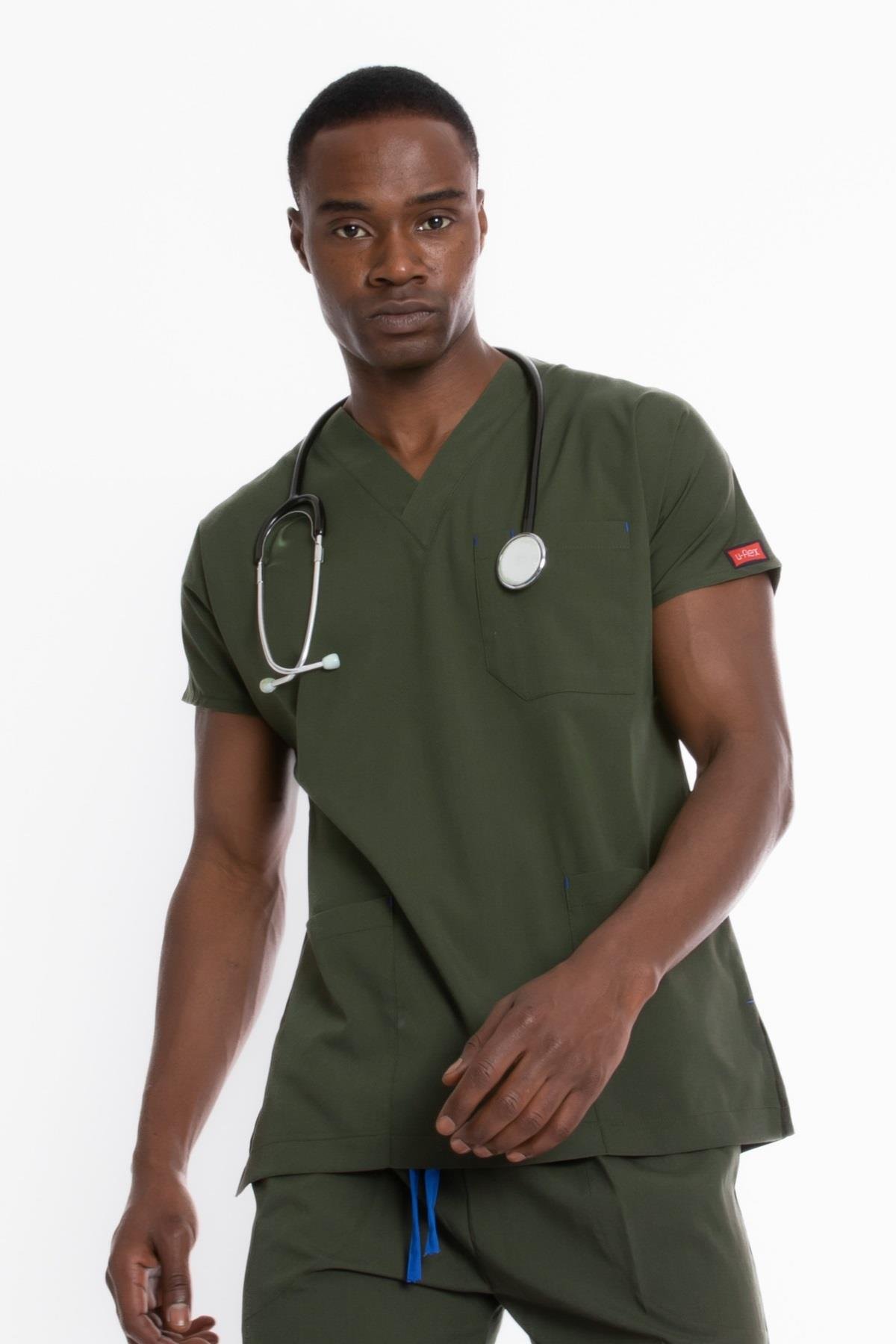 YAĞ YEŞİLİ U-FLEX ERKEK CERRAHİ TAKIM