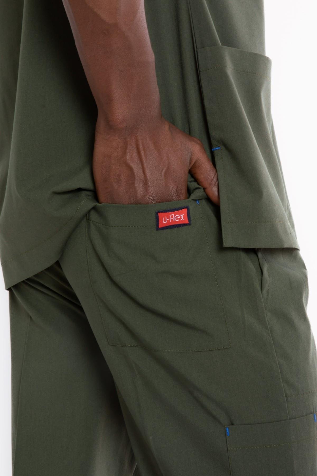 YAĞ YEŞİLİ U-FLEX ERKEK CERRAHİ TAKIM