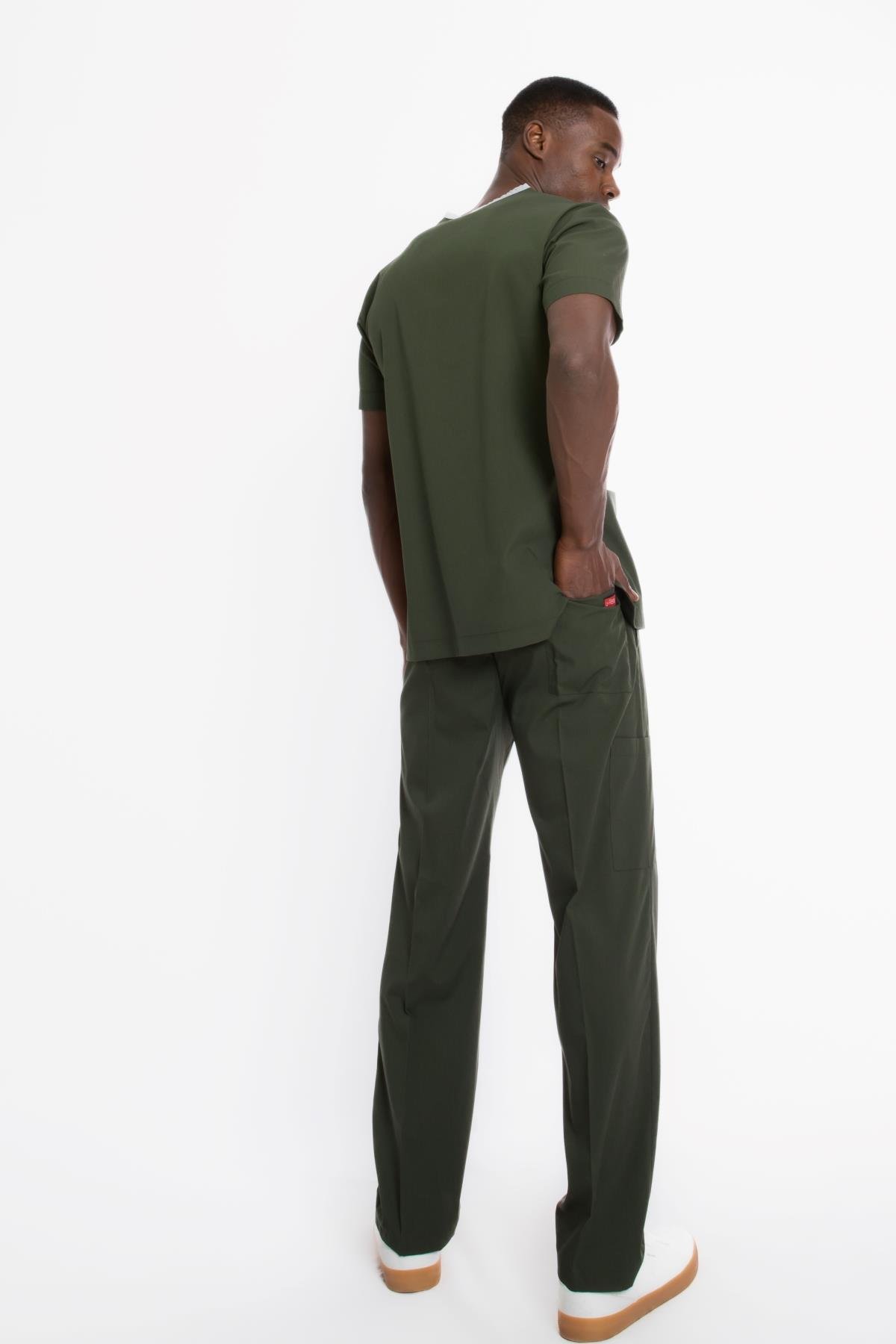 YAĞ YEŞİLİ U-FLEX ERKEK SCRUBS TAKIM