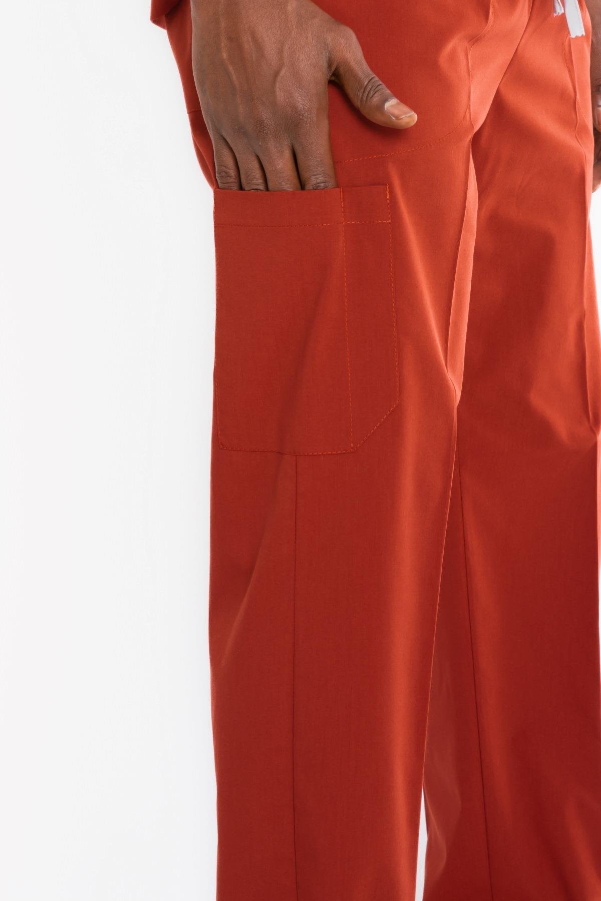 YANIK TURUNCU U-FLEX ERKEK SCRUBS TAKIM