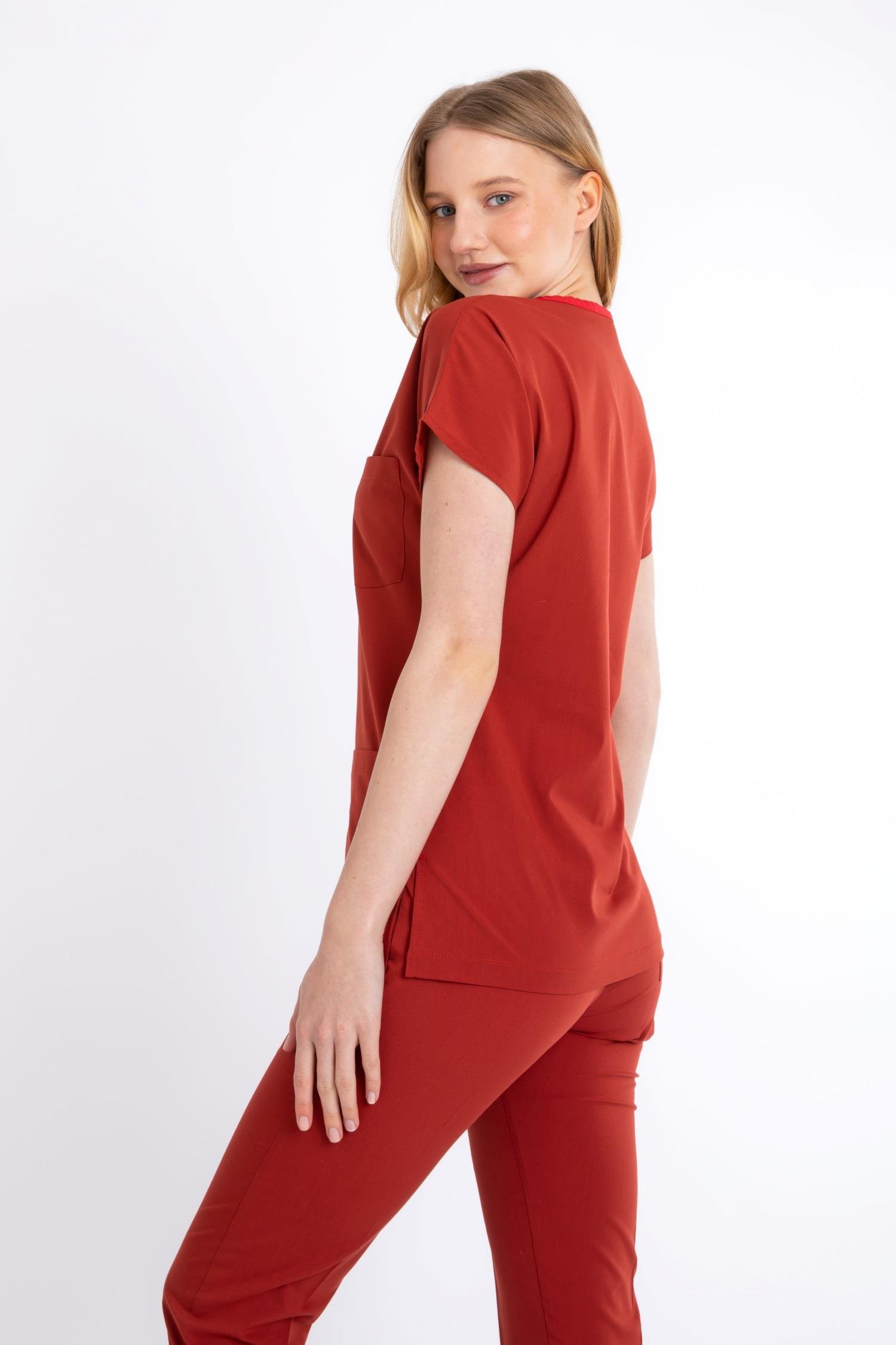 YANIK TURUNCU U-FLEX KADIN LİKRALI TEK ÜST