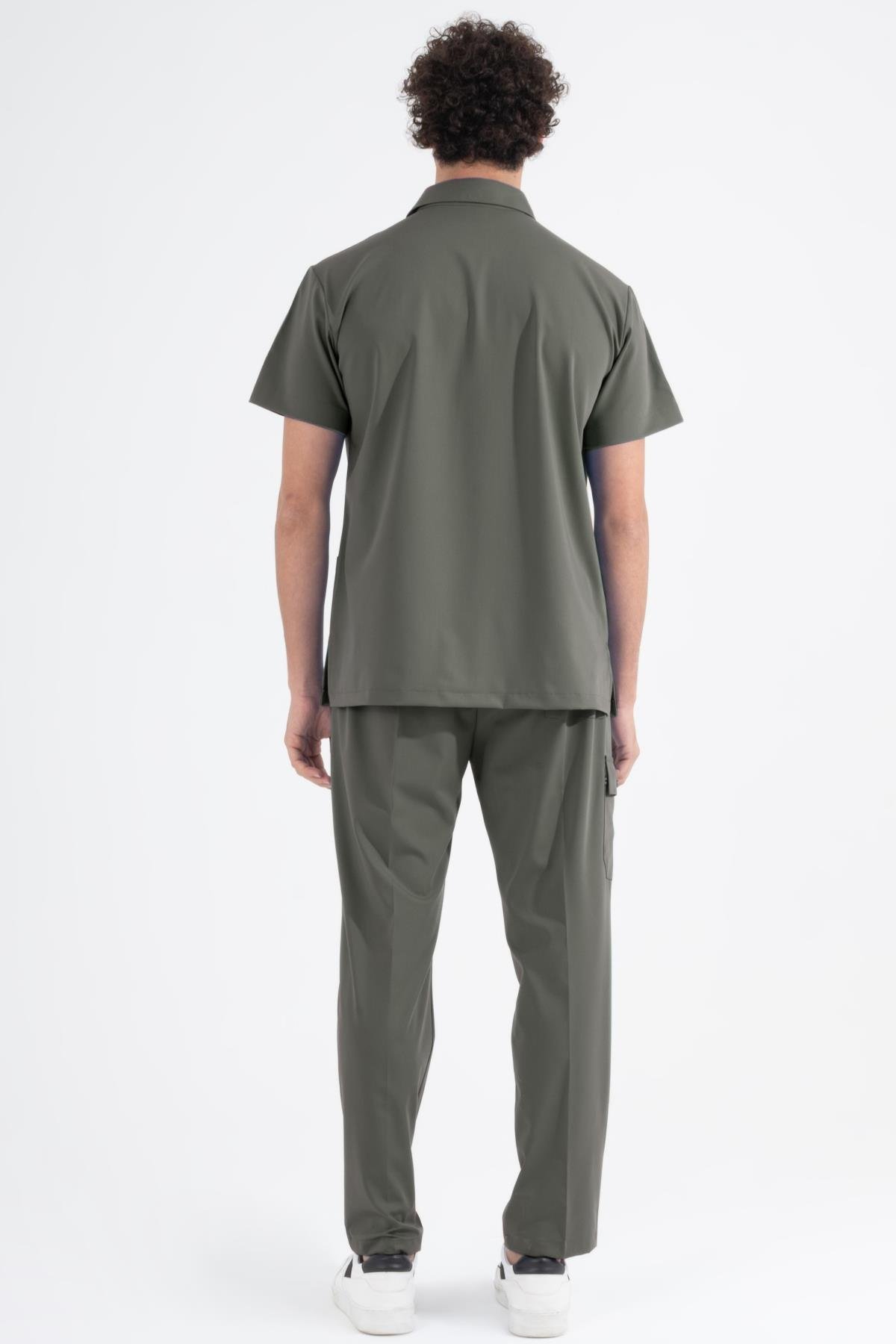 ZEYTİN YEŞİLİ MILAN PREMIUM SCRUBS TAKIM