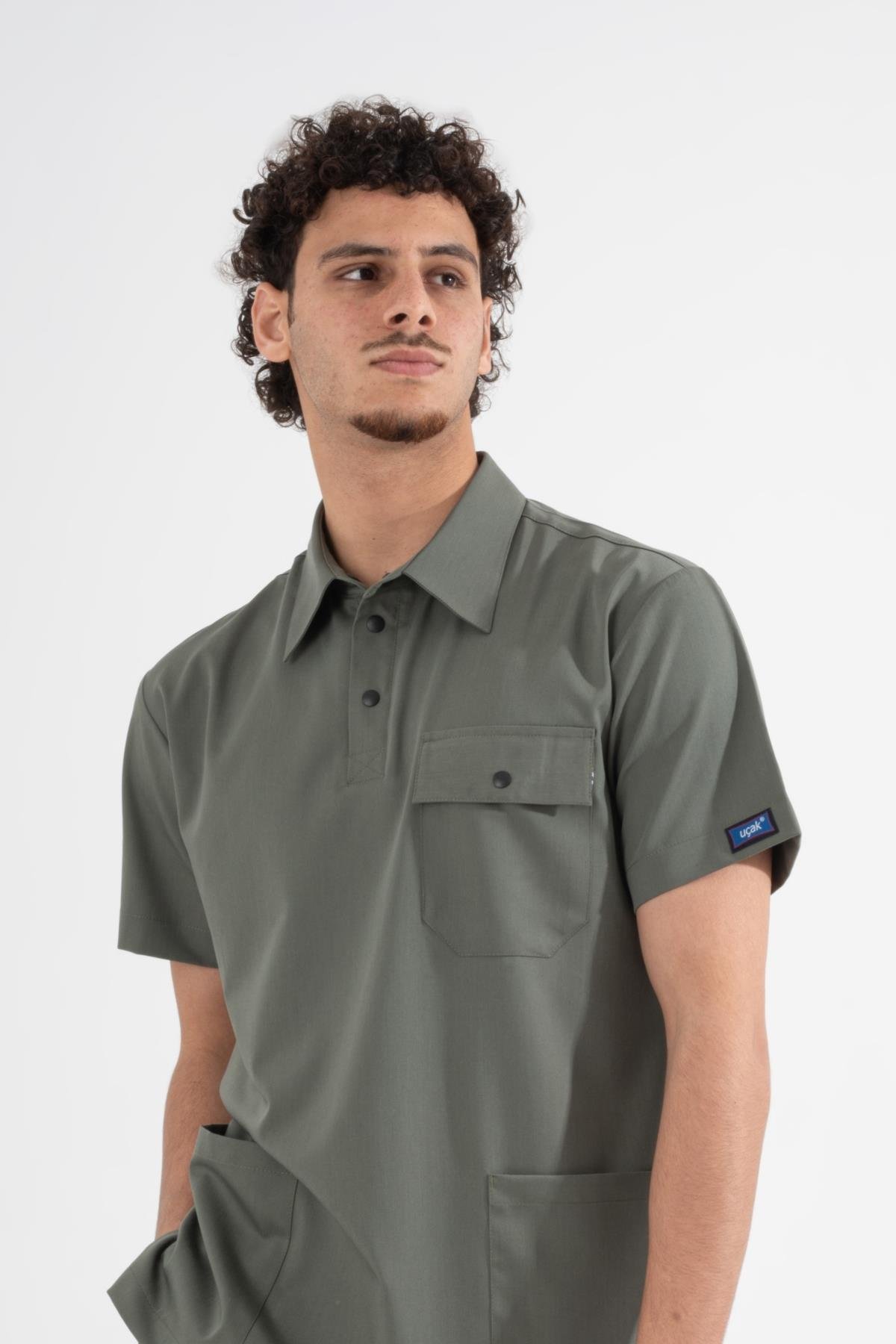 ZEYTİN YEŞİLİ MILAN PREMIUM SCRUBS TAKIM