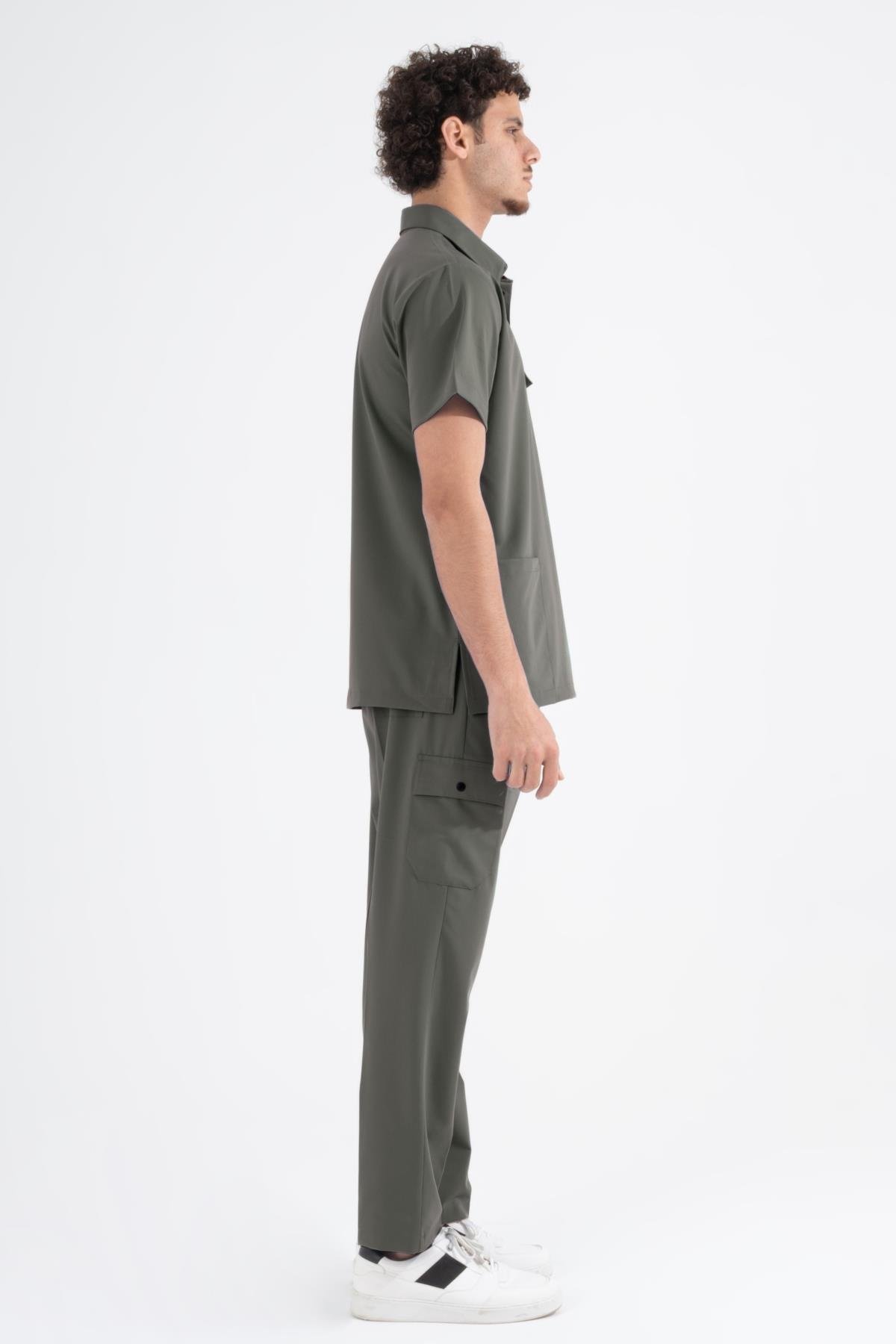 ZEYTİN YEŞİLİ MILAN PREMIUM SCRUBS TAKIM