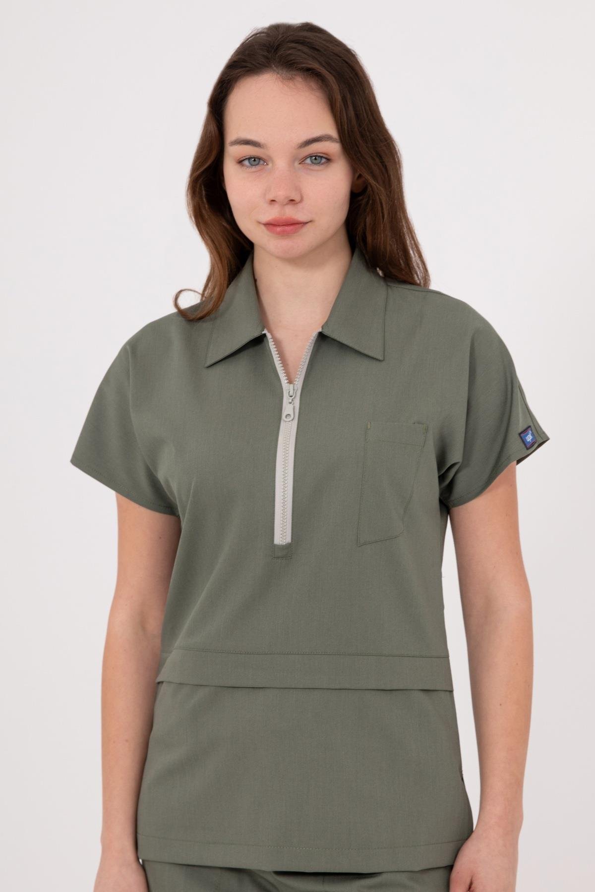 ZEYTİN YEŞİLİ MYRA PREMIUM ÜNİFORMA TAKIM