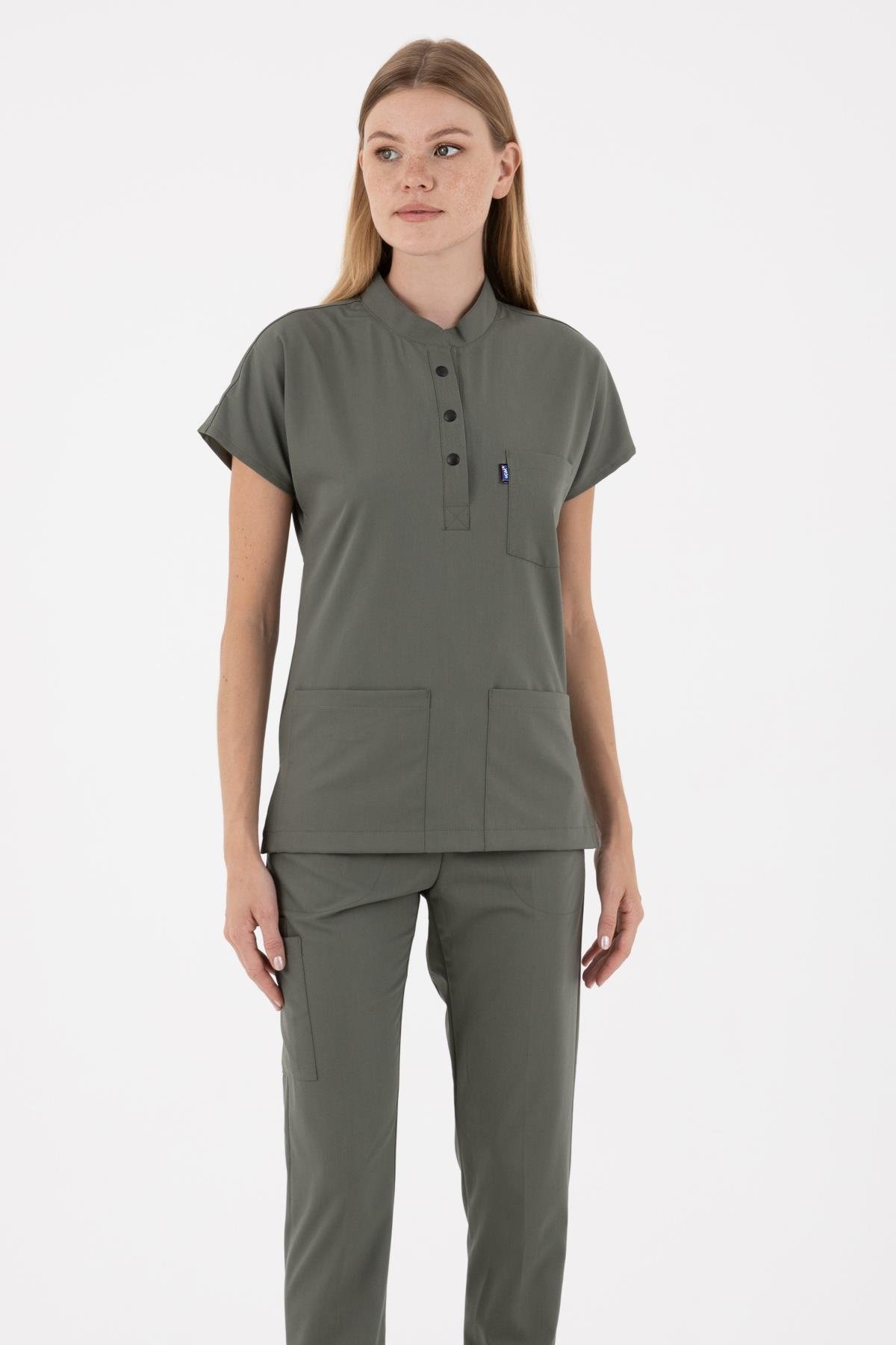 ZEYTİN YEŞİLİ PETRA PREMIUM ÜNİFORMA TAKIM