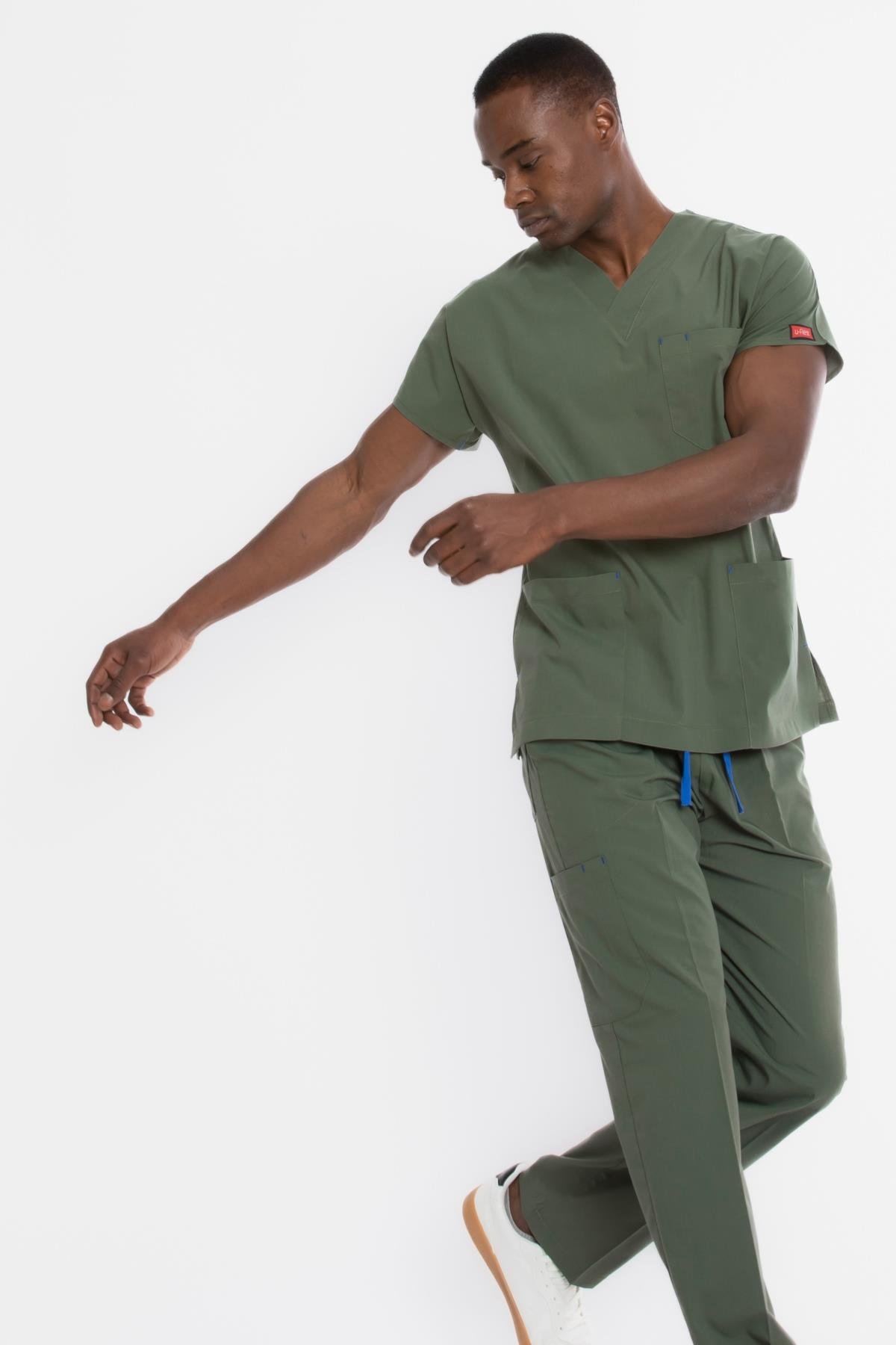 ZEYTİN YEŞİLİ U-FLEX ERKEK CERRAHİ TAKIM