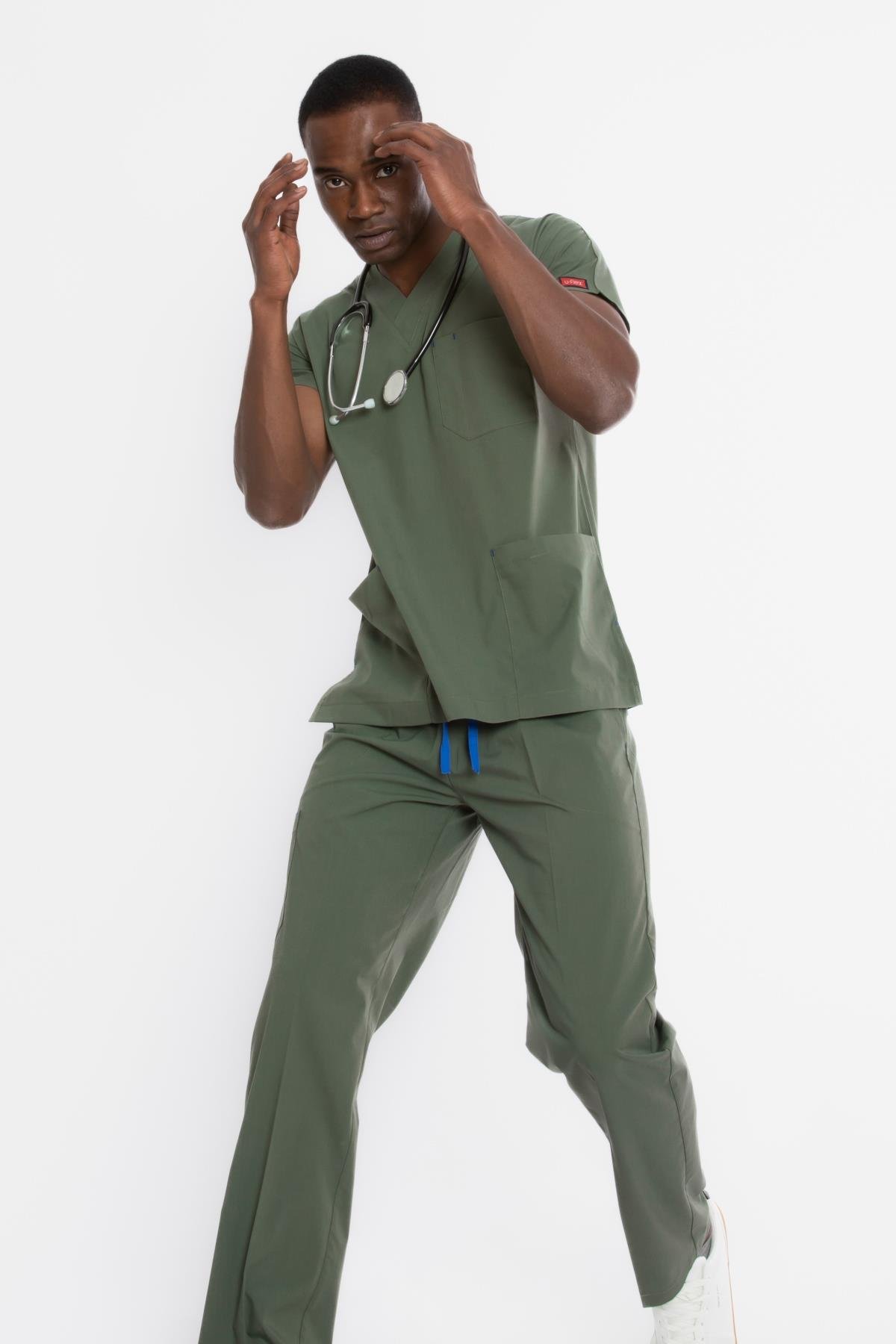 ZEYTİN YEŞİLİ U-FLEX ERKEK CERRAHİ TAKIM