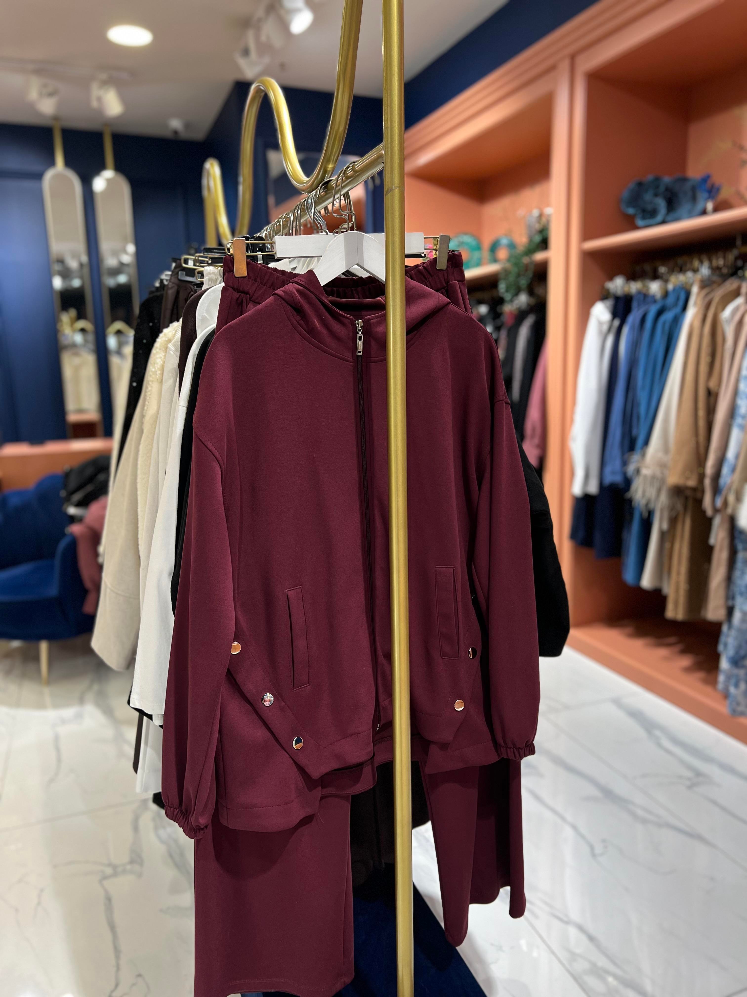 Çıtçıt Detaylı Oysh Takım | Mürdüm