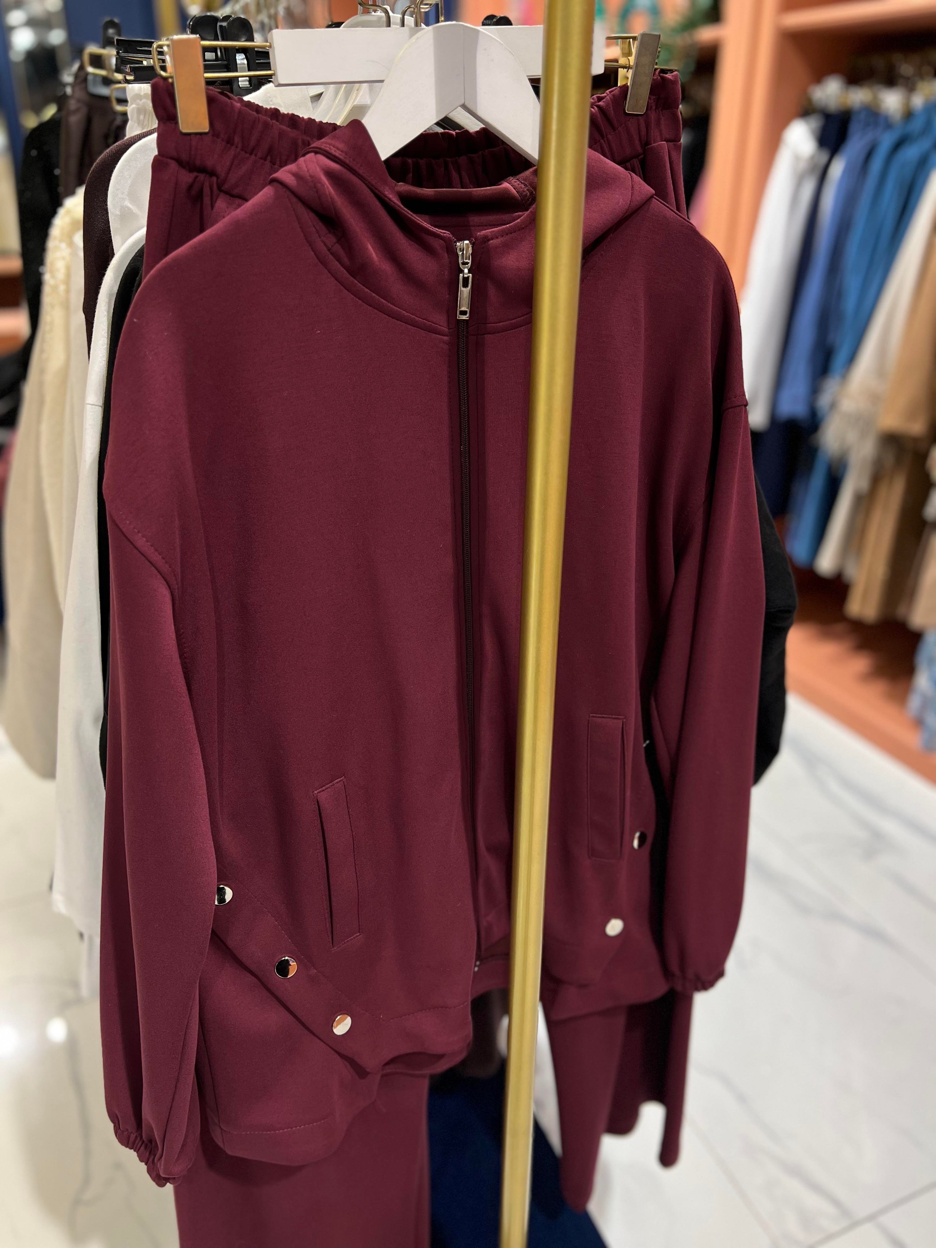 Çıtçıt Detaylı Oysh Takım | Mürdüm