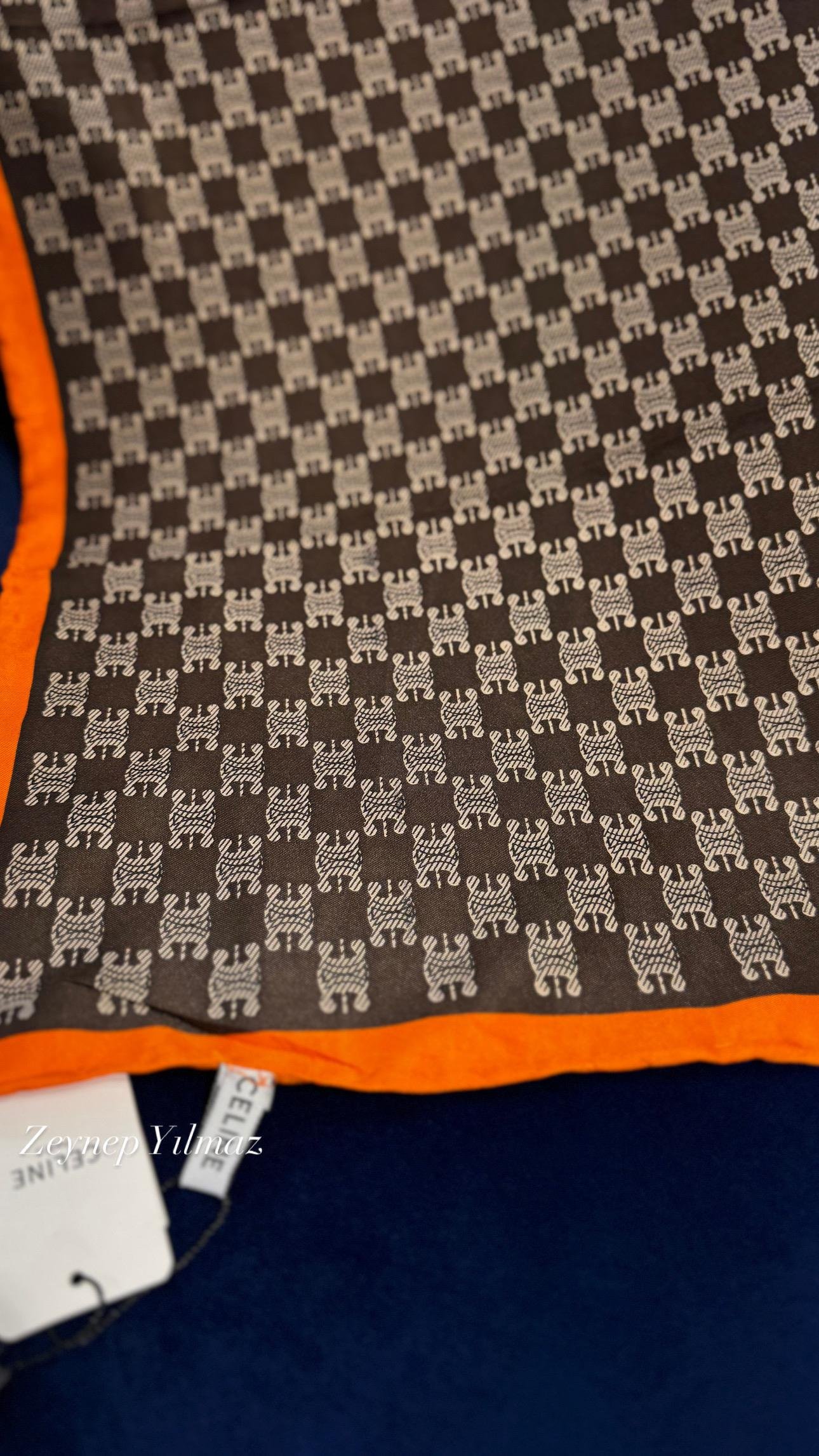 CL İthal Twil Eşarp Monogram Turuncu