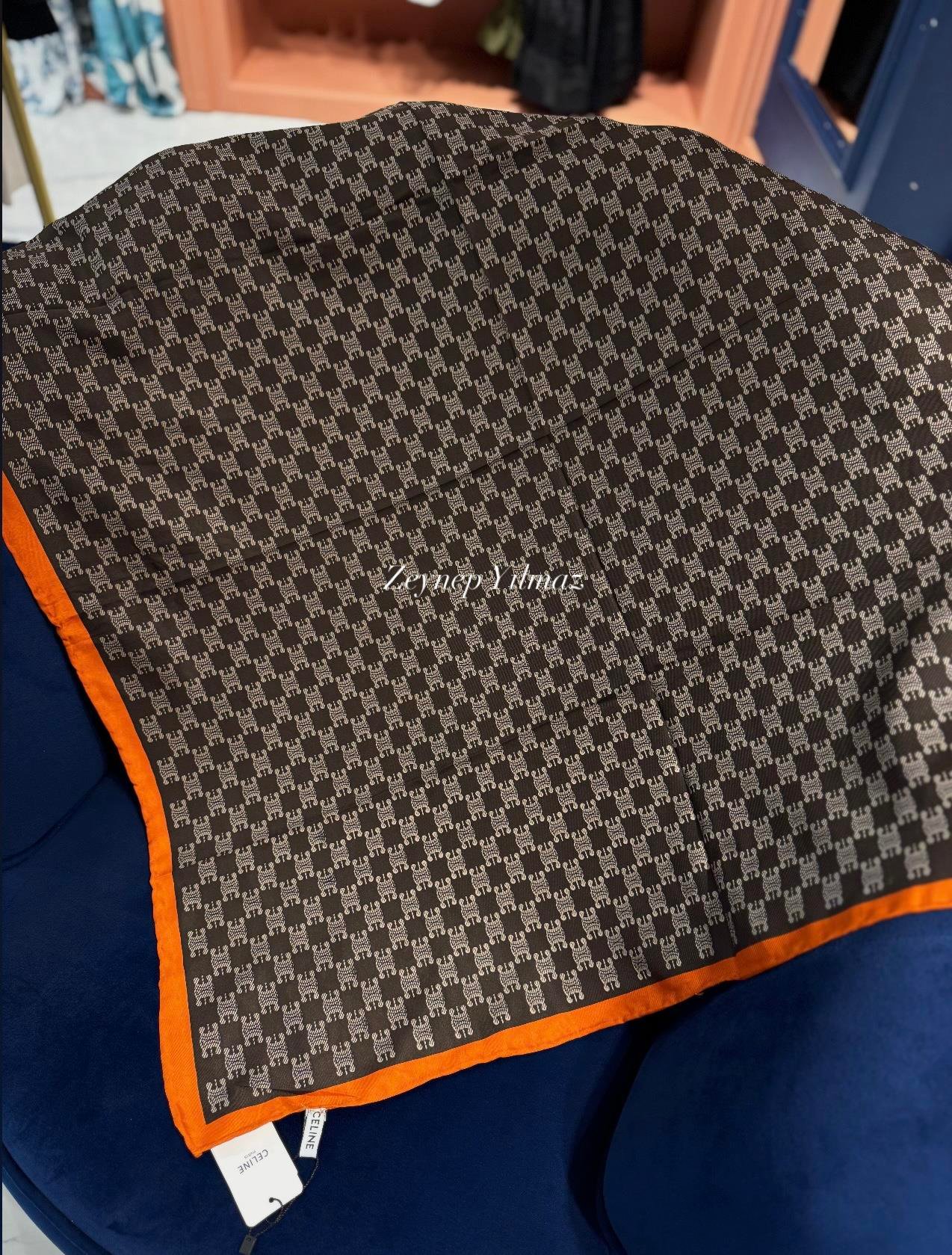 CL İthal Twil Eşarp Monogram Turuncu