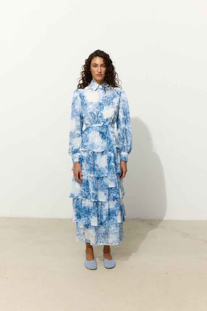 Fleur Elbise Mavi