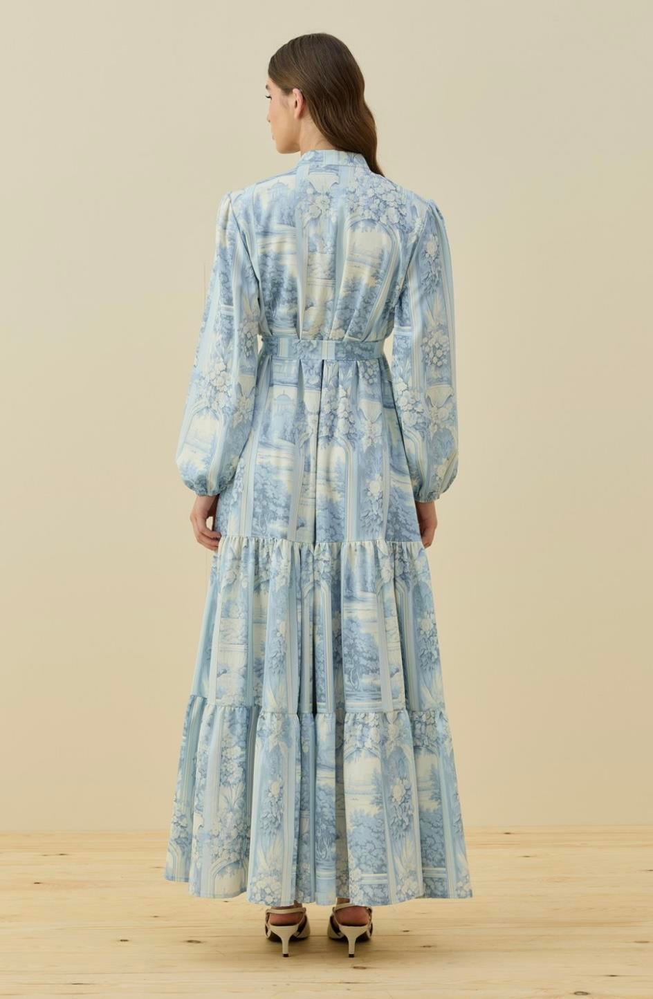 İpek Krep Blue Elbise 