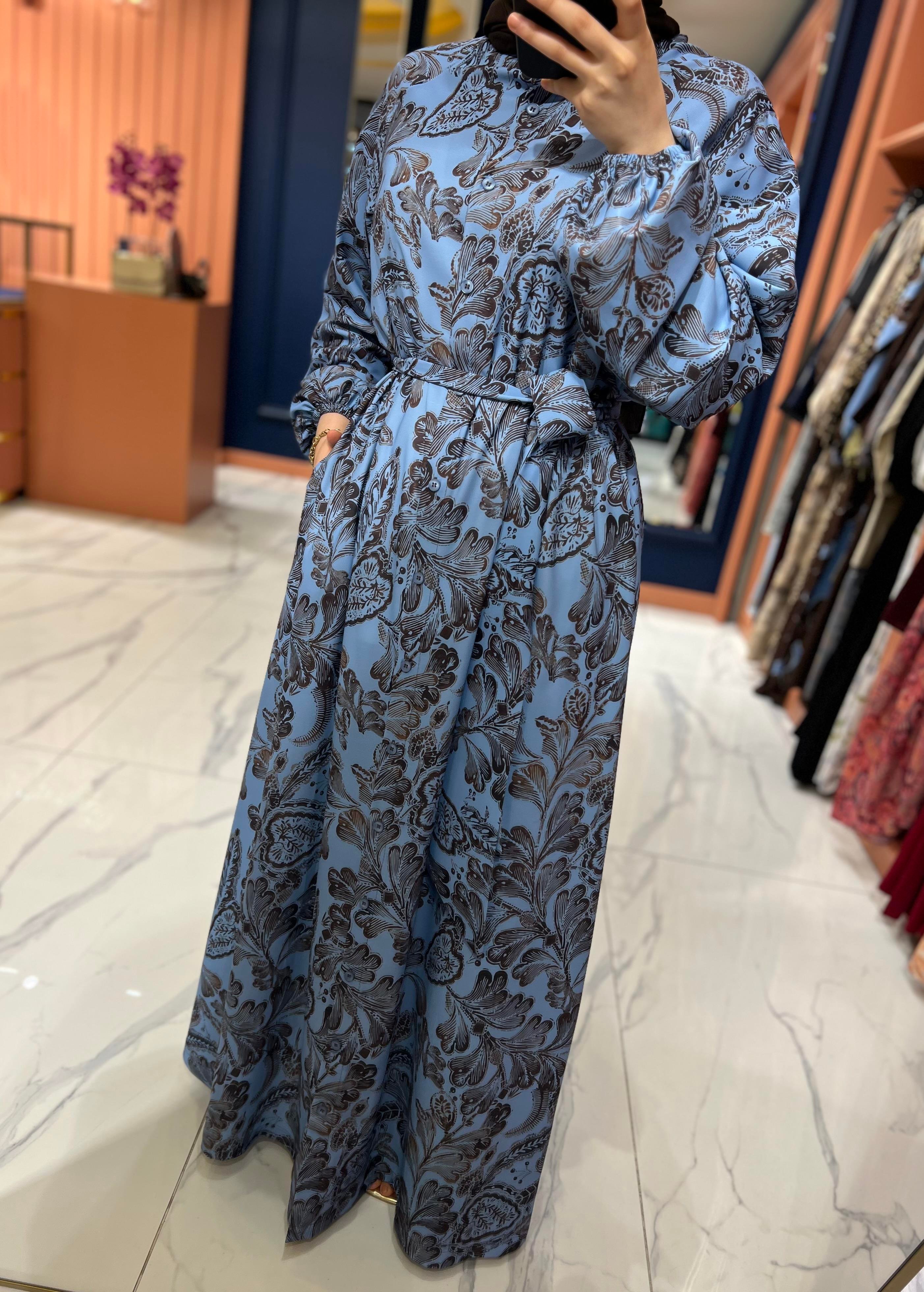 İpek Krep Fleur Elbise