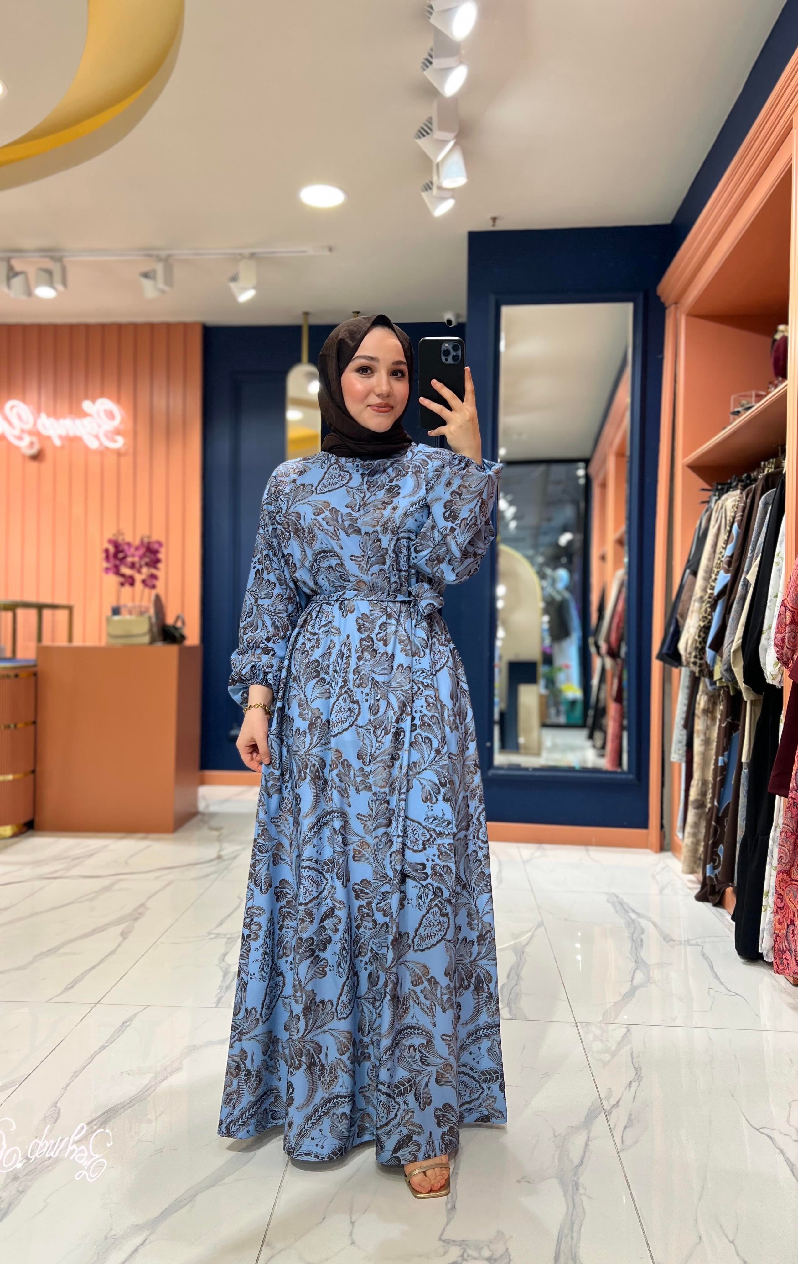 İpek Krep Fleur Elbise