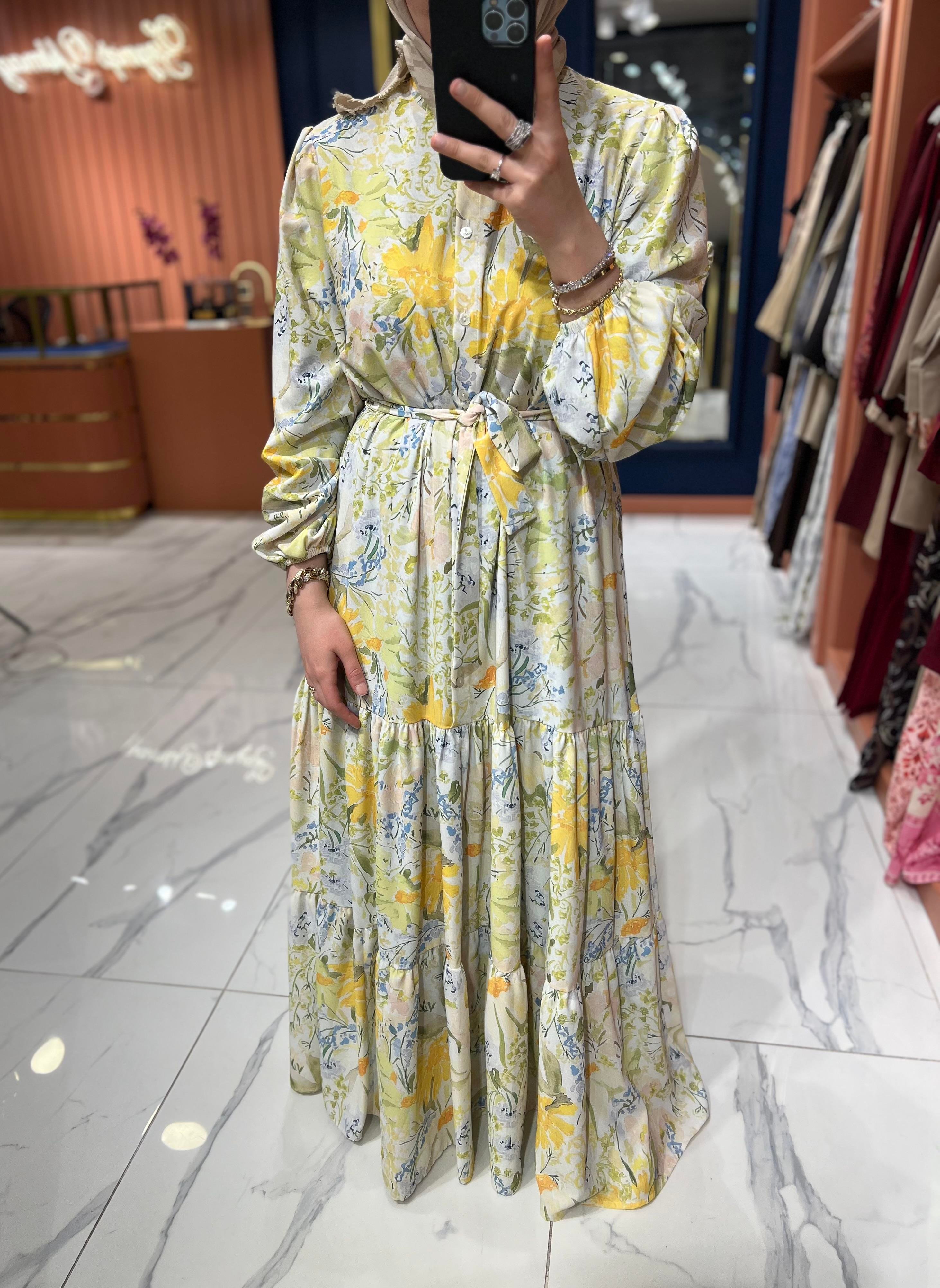 İpek Krep Line Elbise