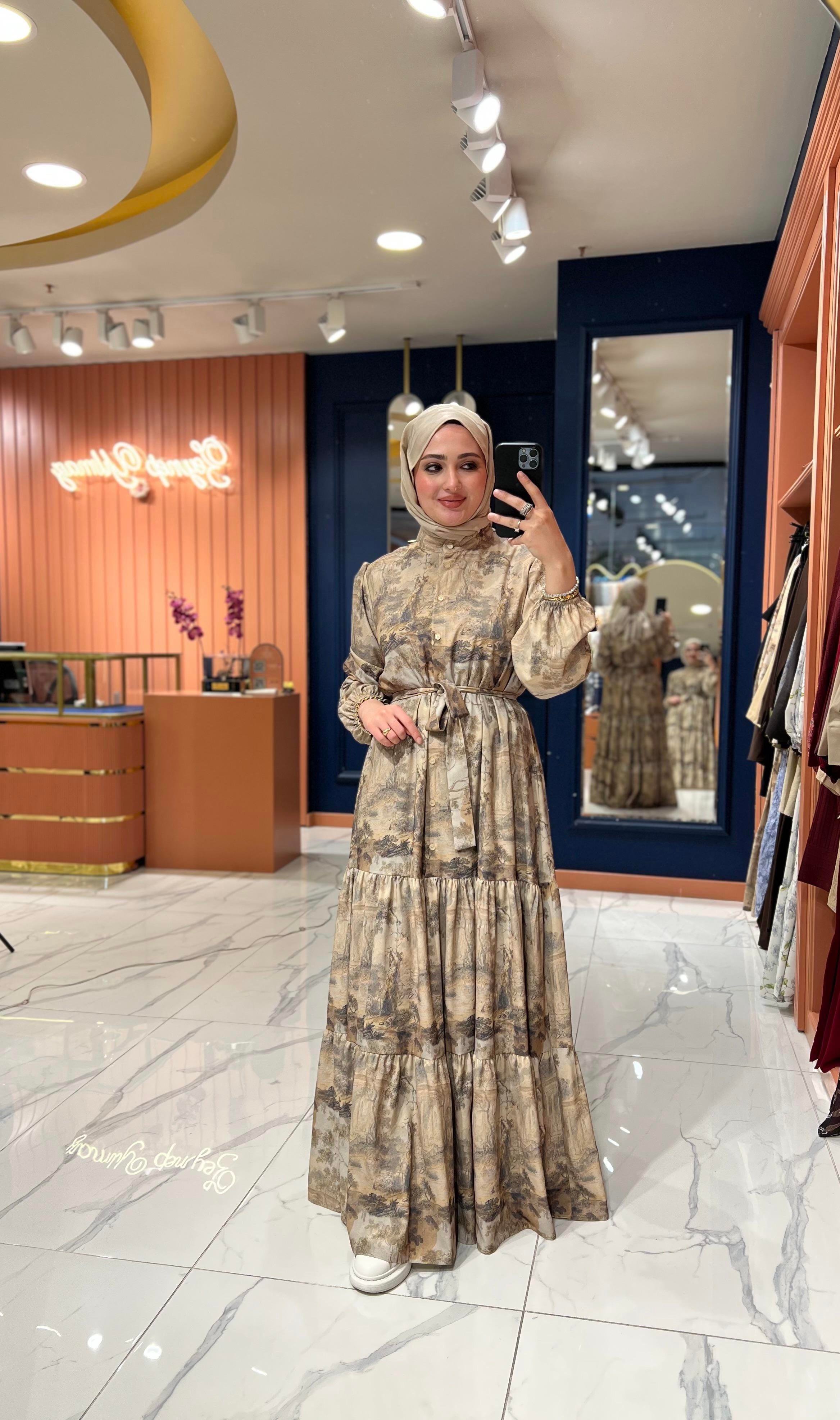 İpek Krep Volantine Elbise