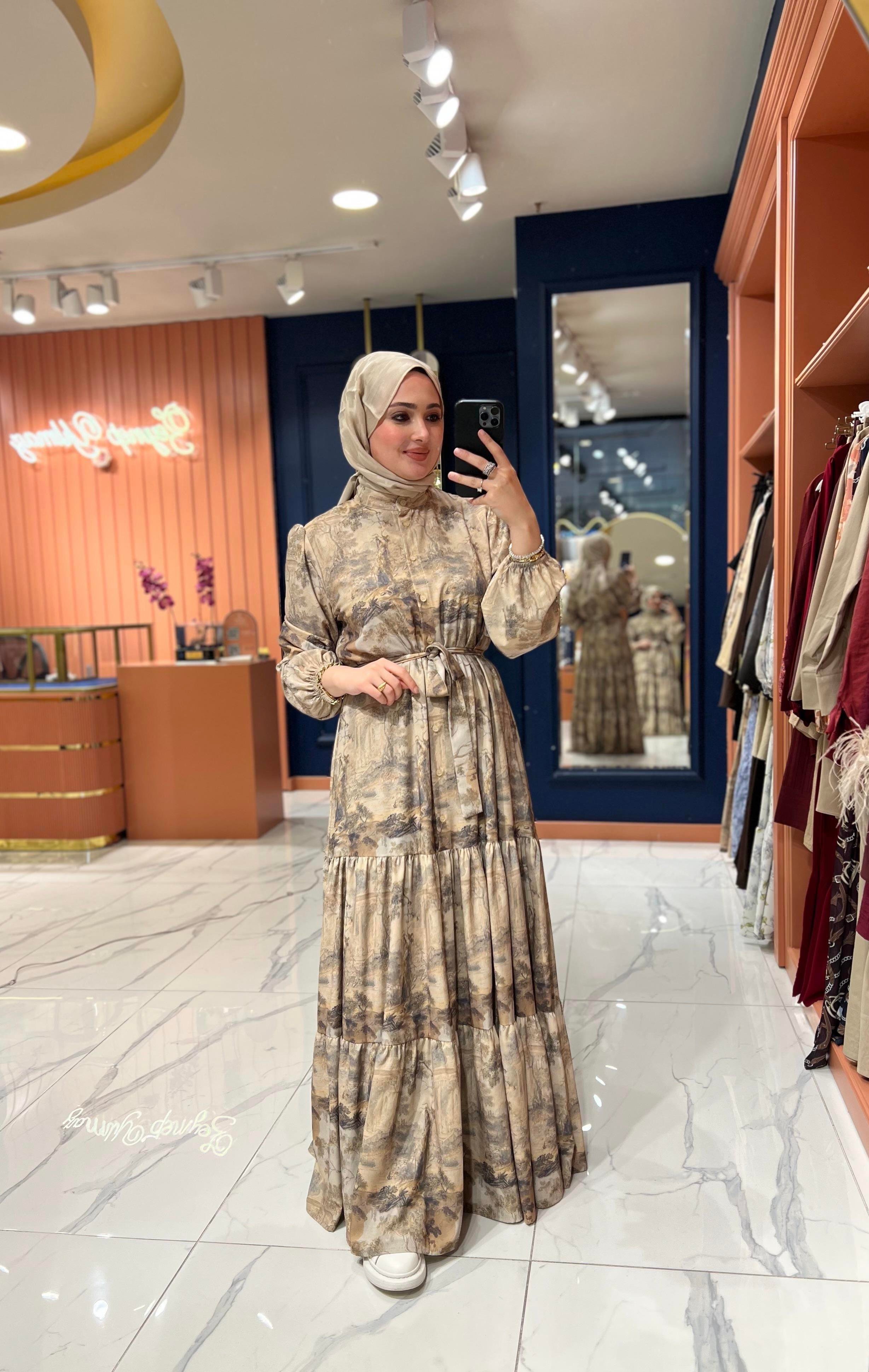 İpek Krep Volantine Elbise