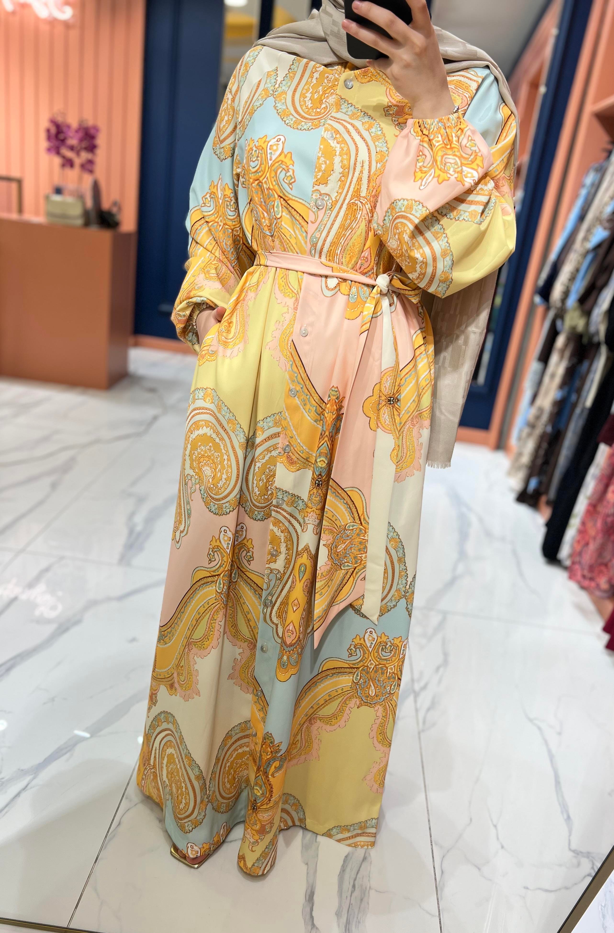 İpek Krep Yaz Elbise