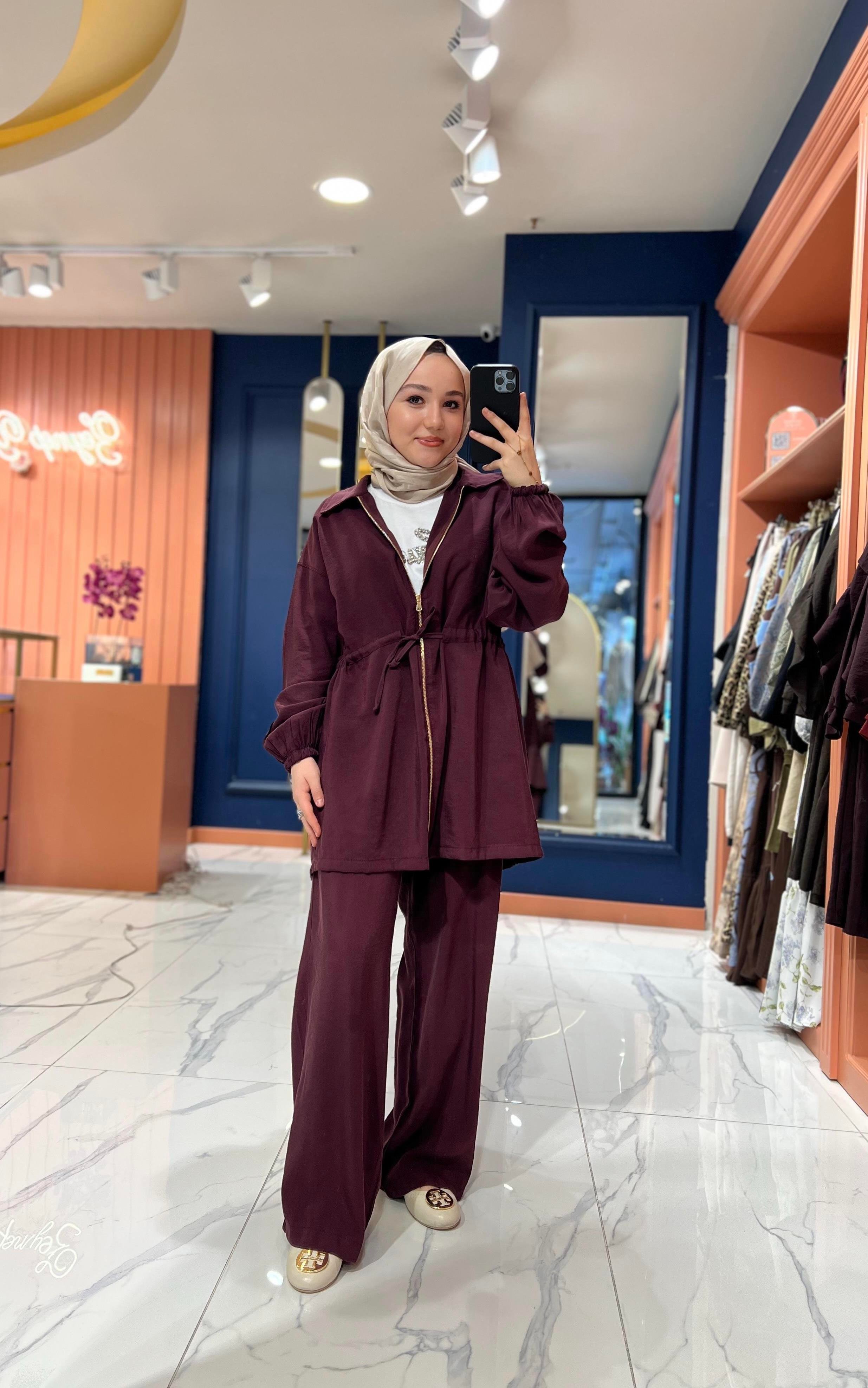 İpek Qupra Bella Takım Mürdüm