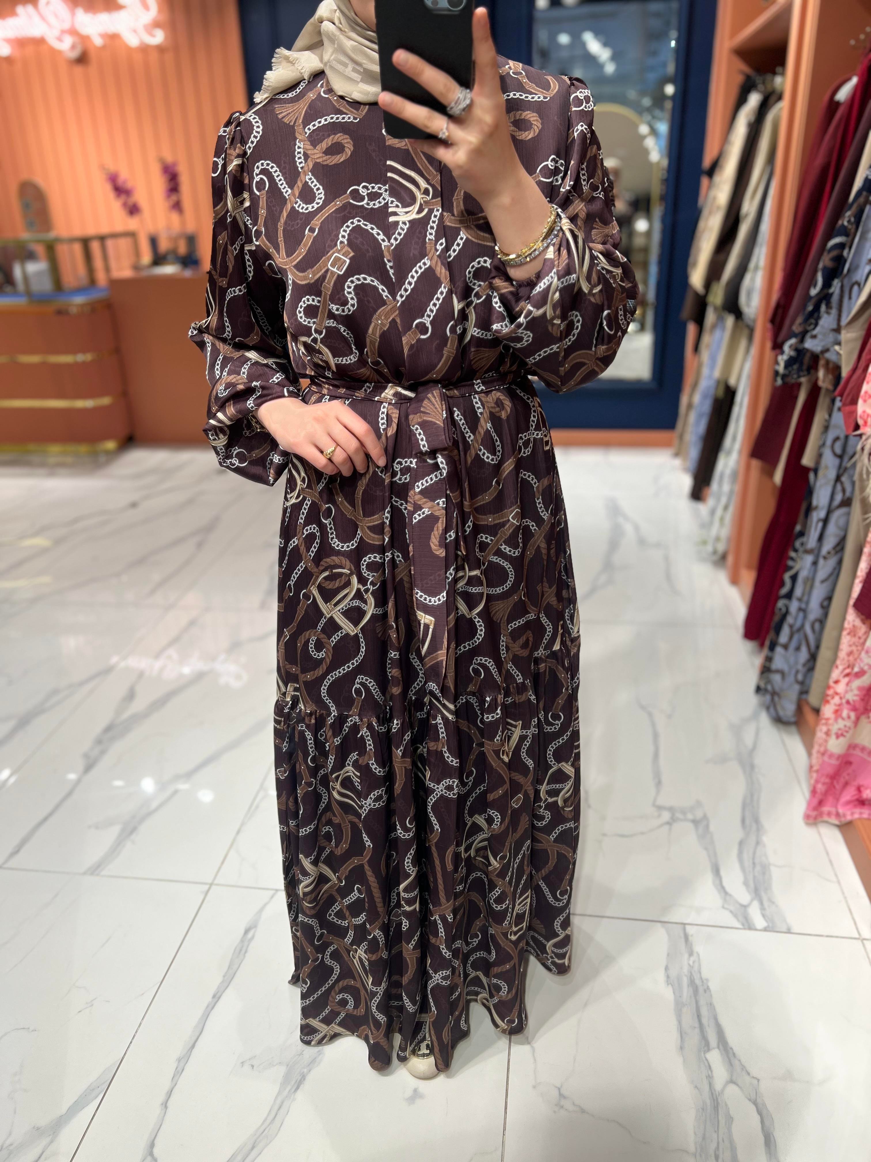 İpek Şifon Dubai Elbise