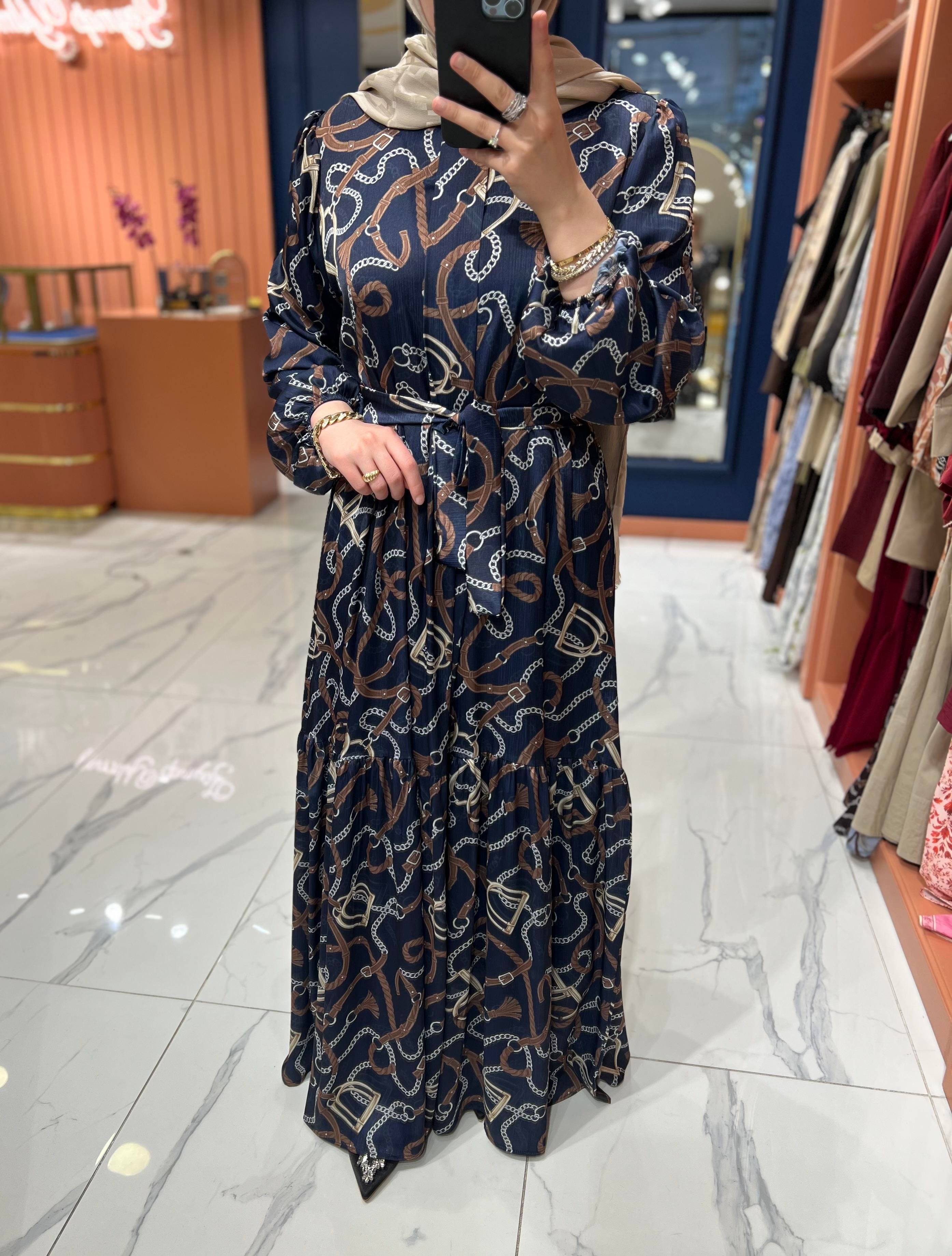 İpek Şifon Hawaii Elbise