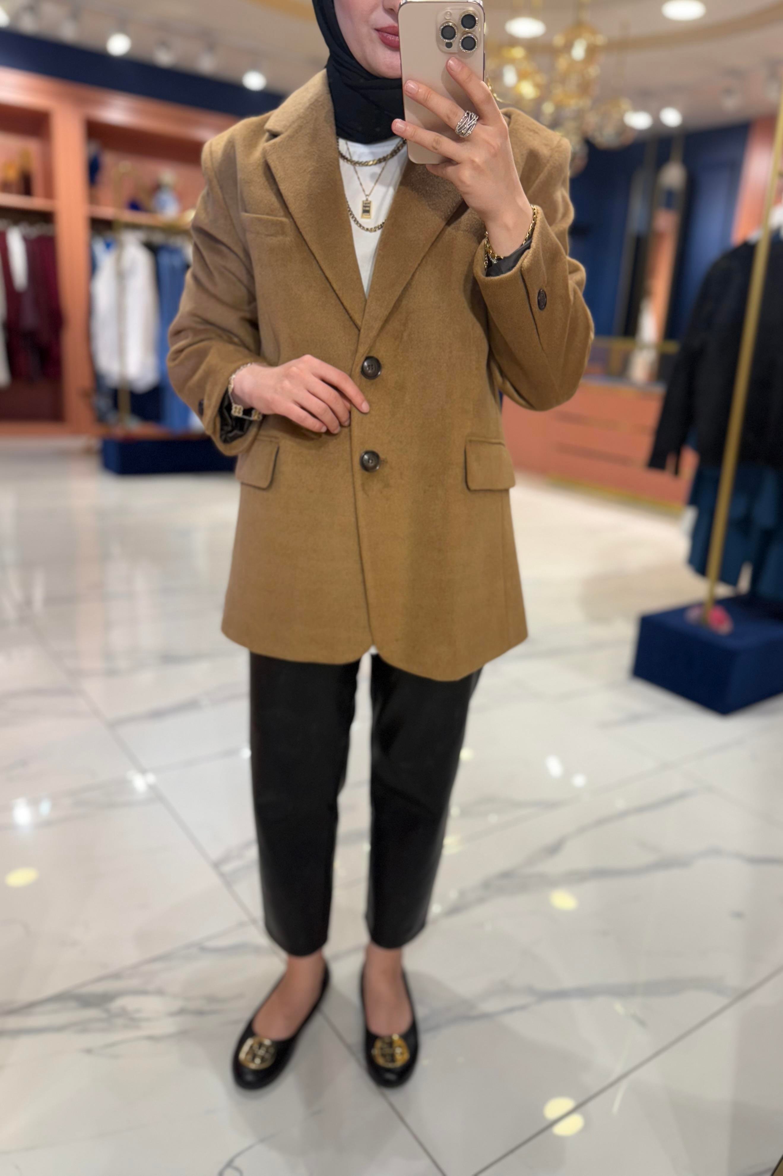 Kaşe Ceket Camel 
