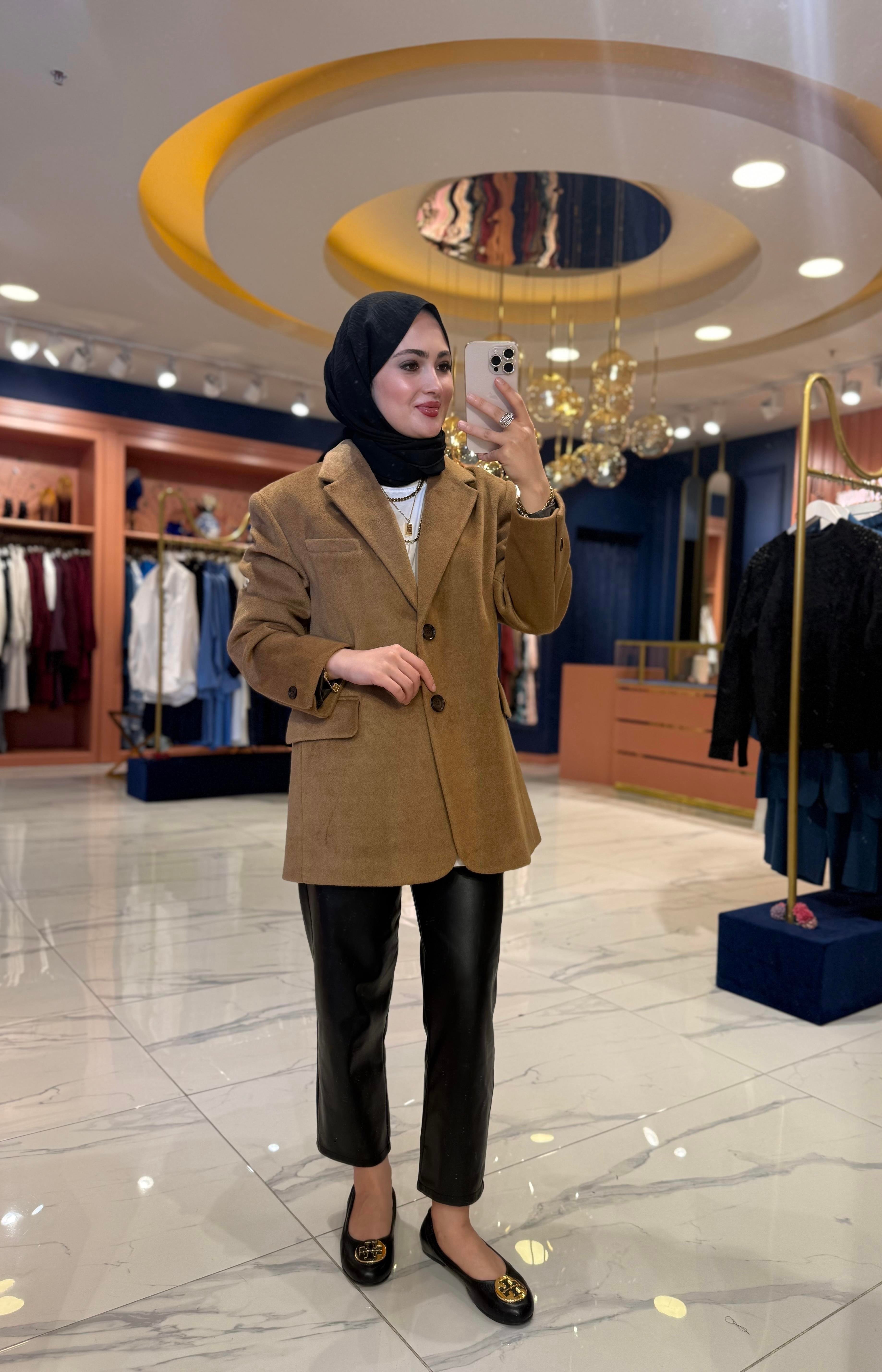 Kaşe Ceket Camel 
