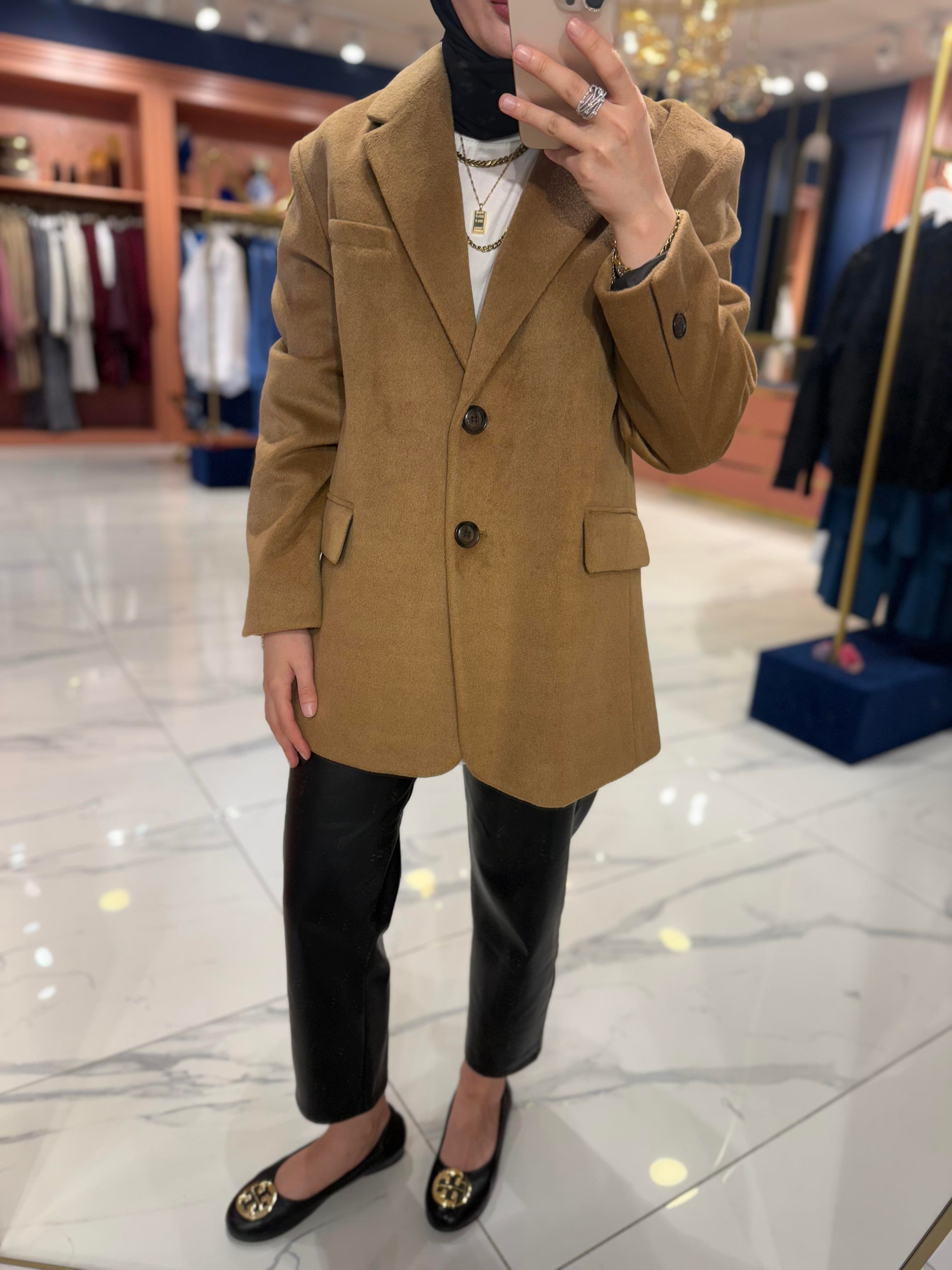 Kaşe Ceket Camel 