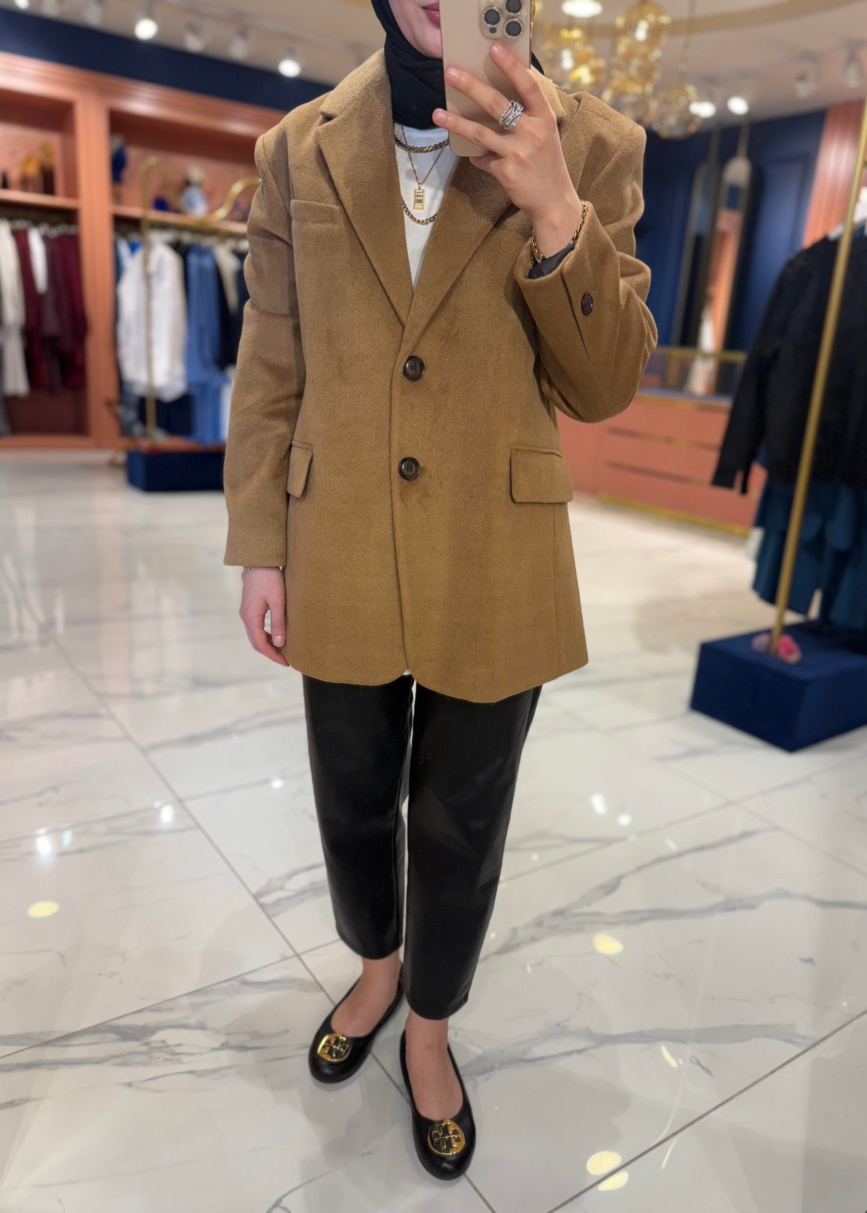 Kaşe Ceket Camel 