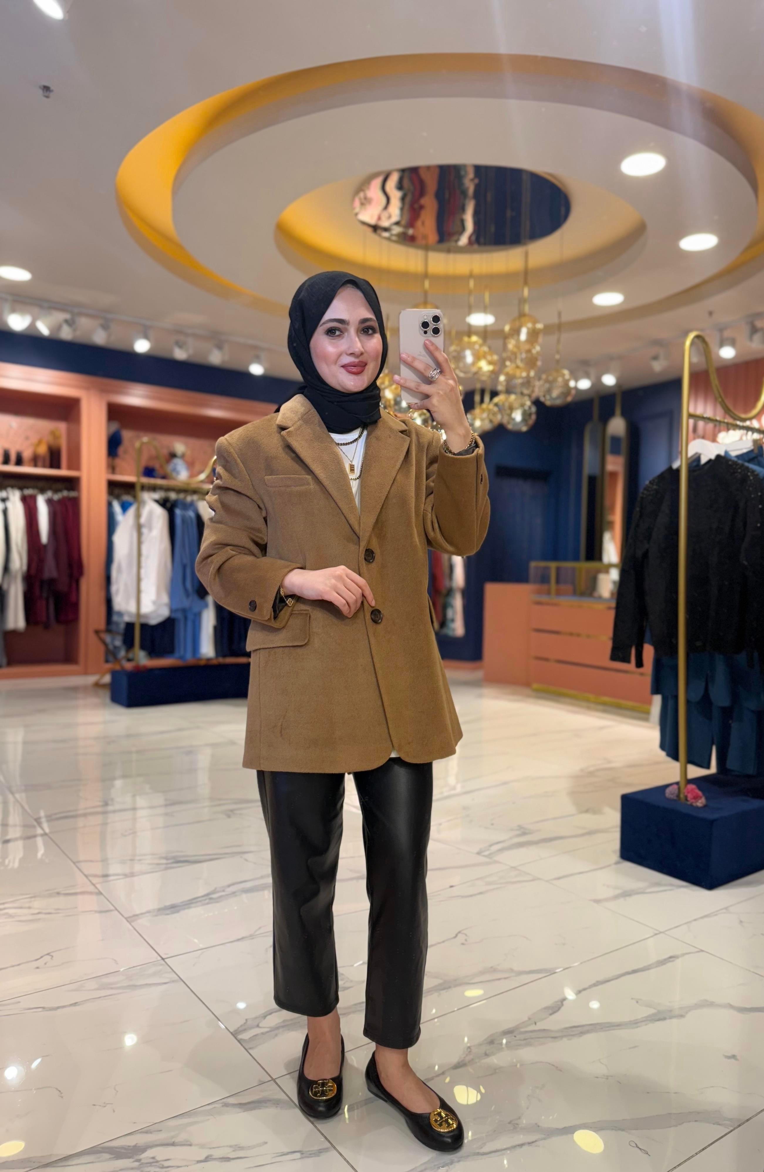 Kaşe Ceket Camel 