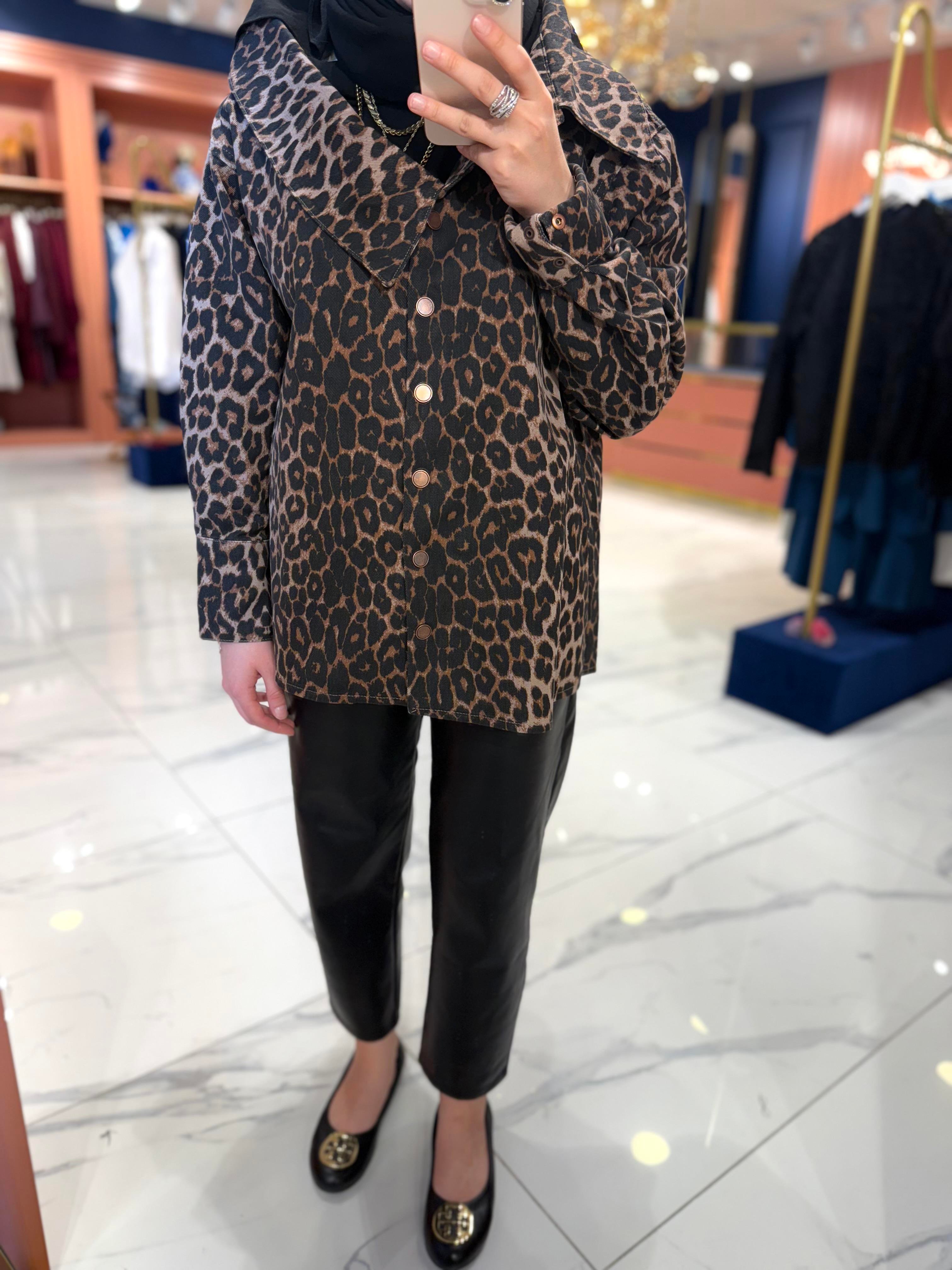 Leopar | Kot Kısa Ceket 