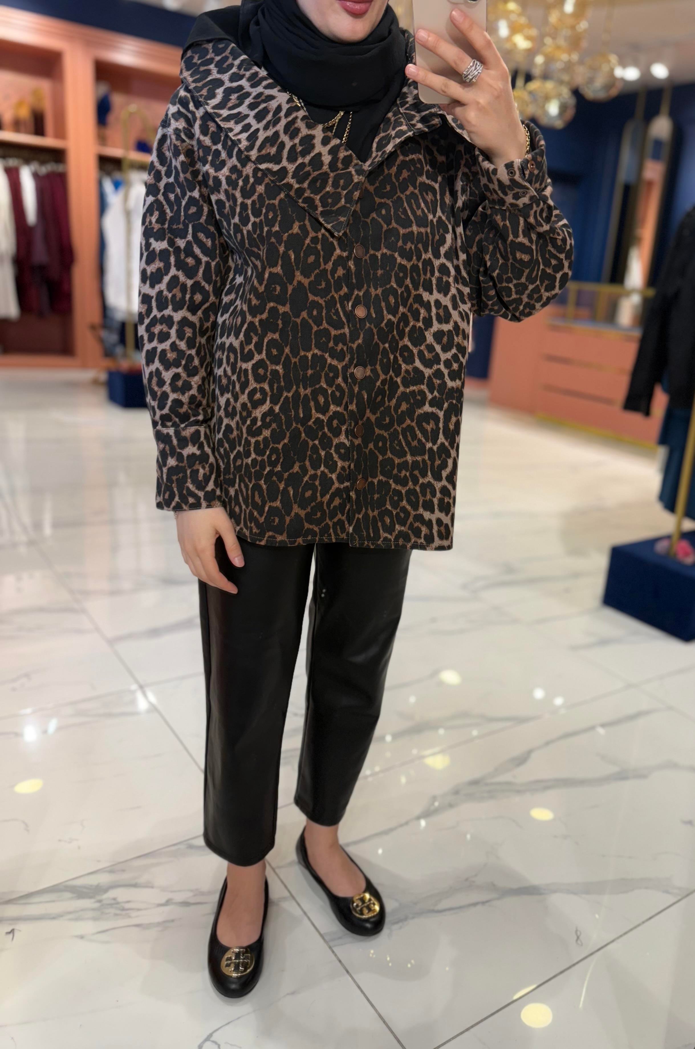 Leopar | Kot Kısa Ceket 