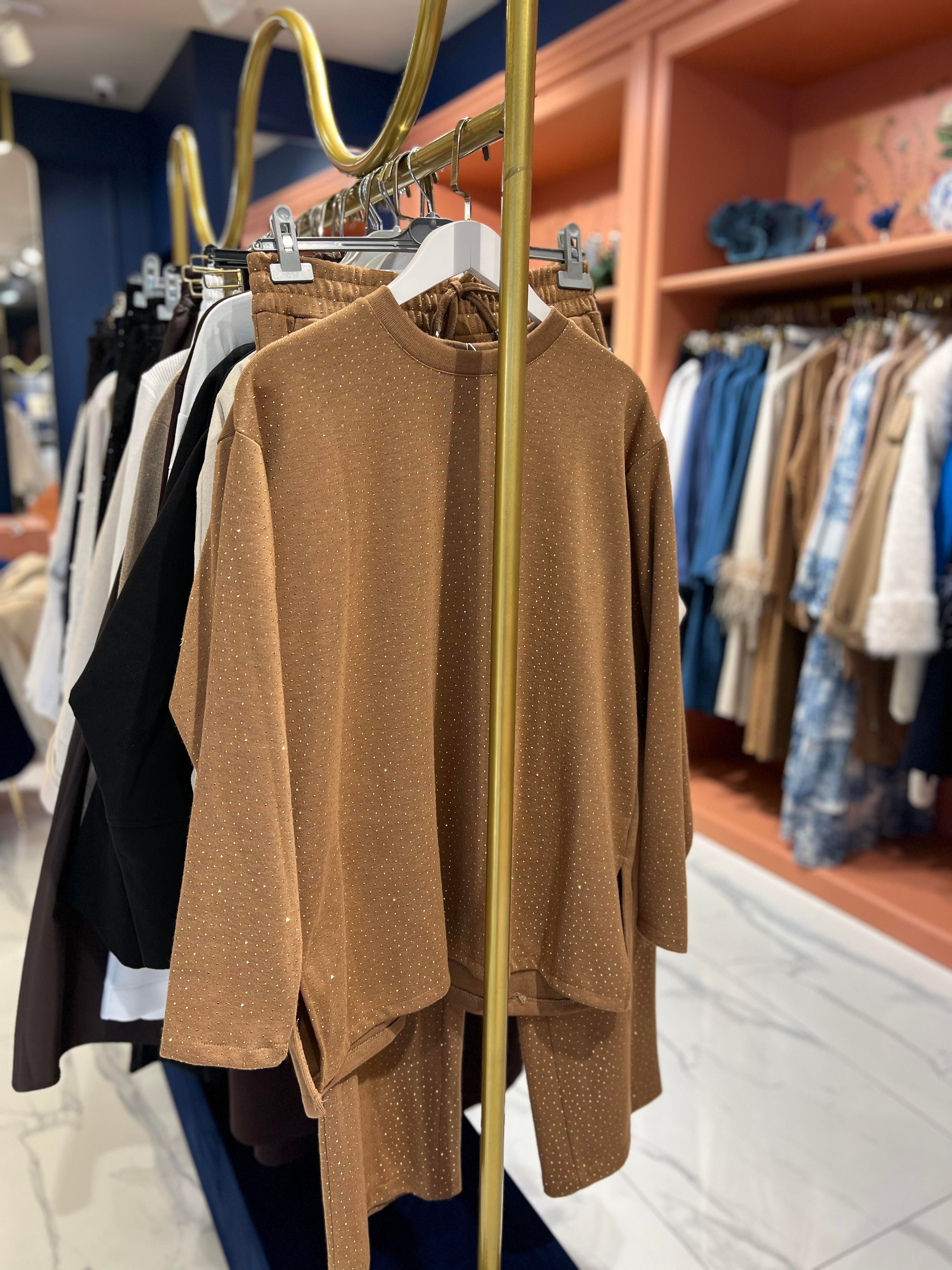 Taşlı Triko Takım | Camel