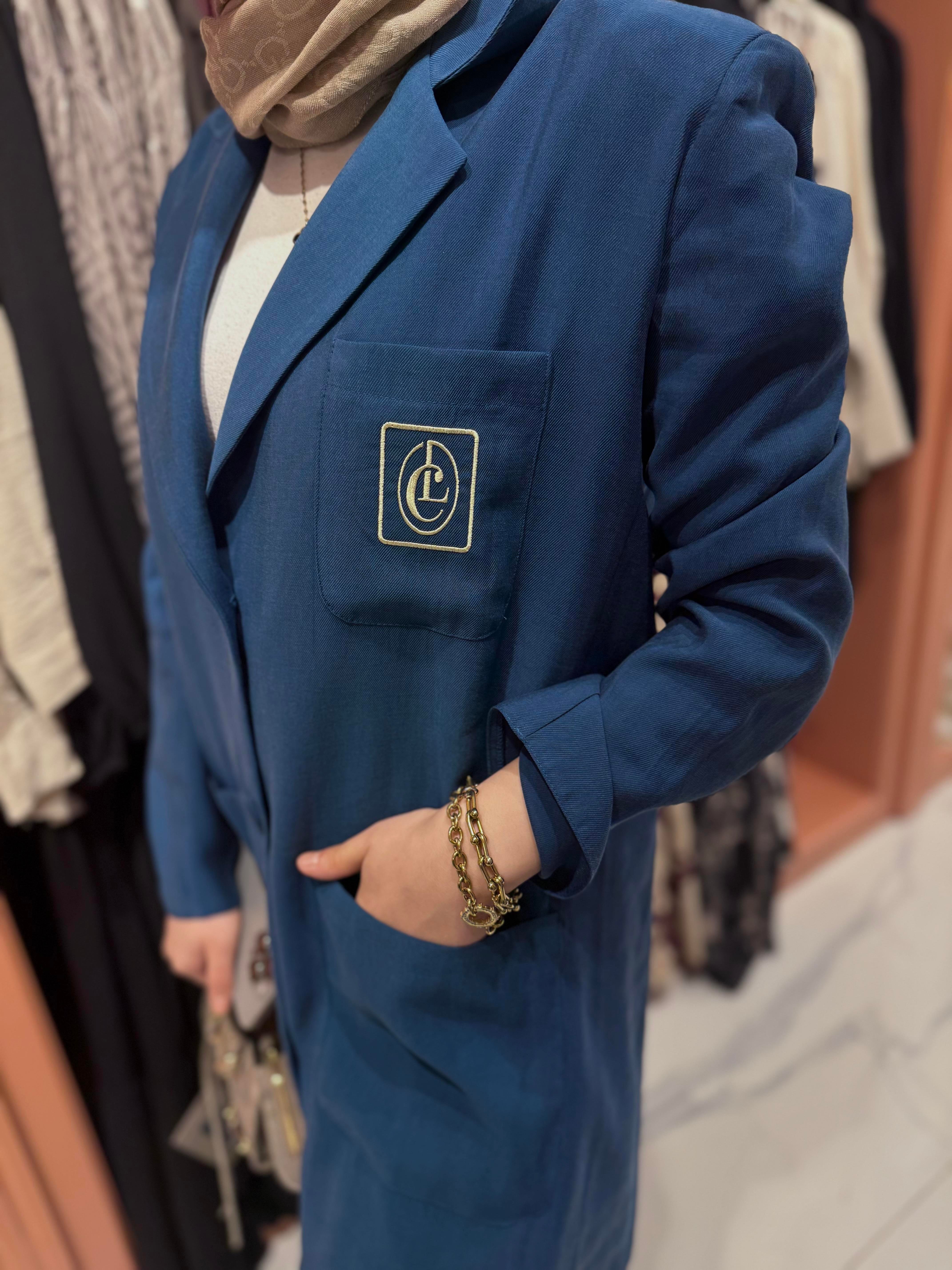 Tencel Ceket Takım İndigo 