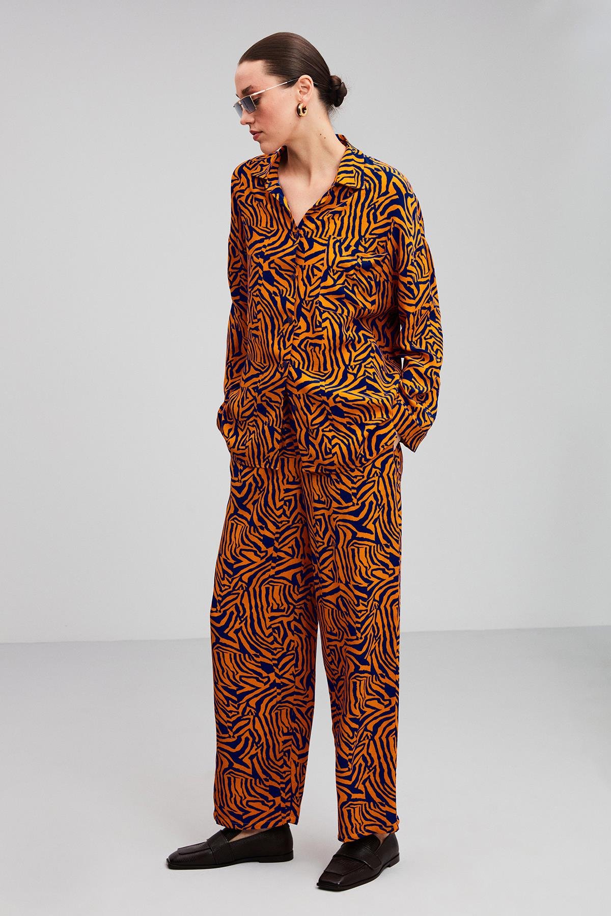 Florian Culotte Loose Fit Turuncu Pantolon