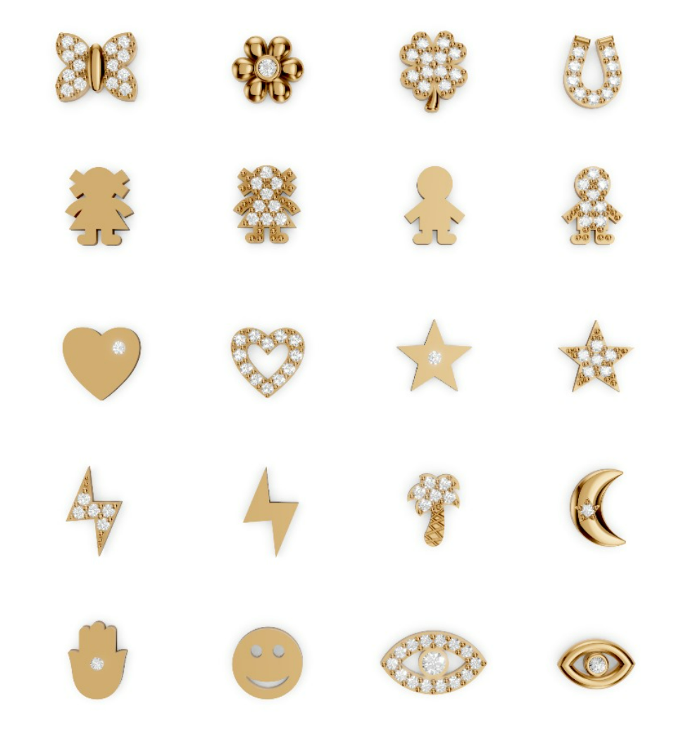 Rainbow Rectangle Locket Charm