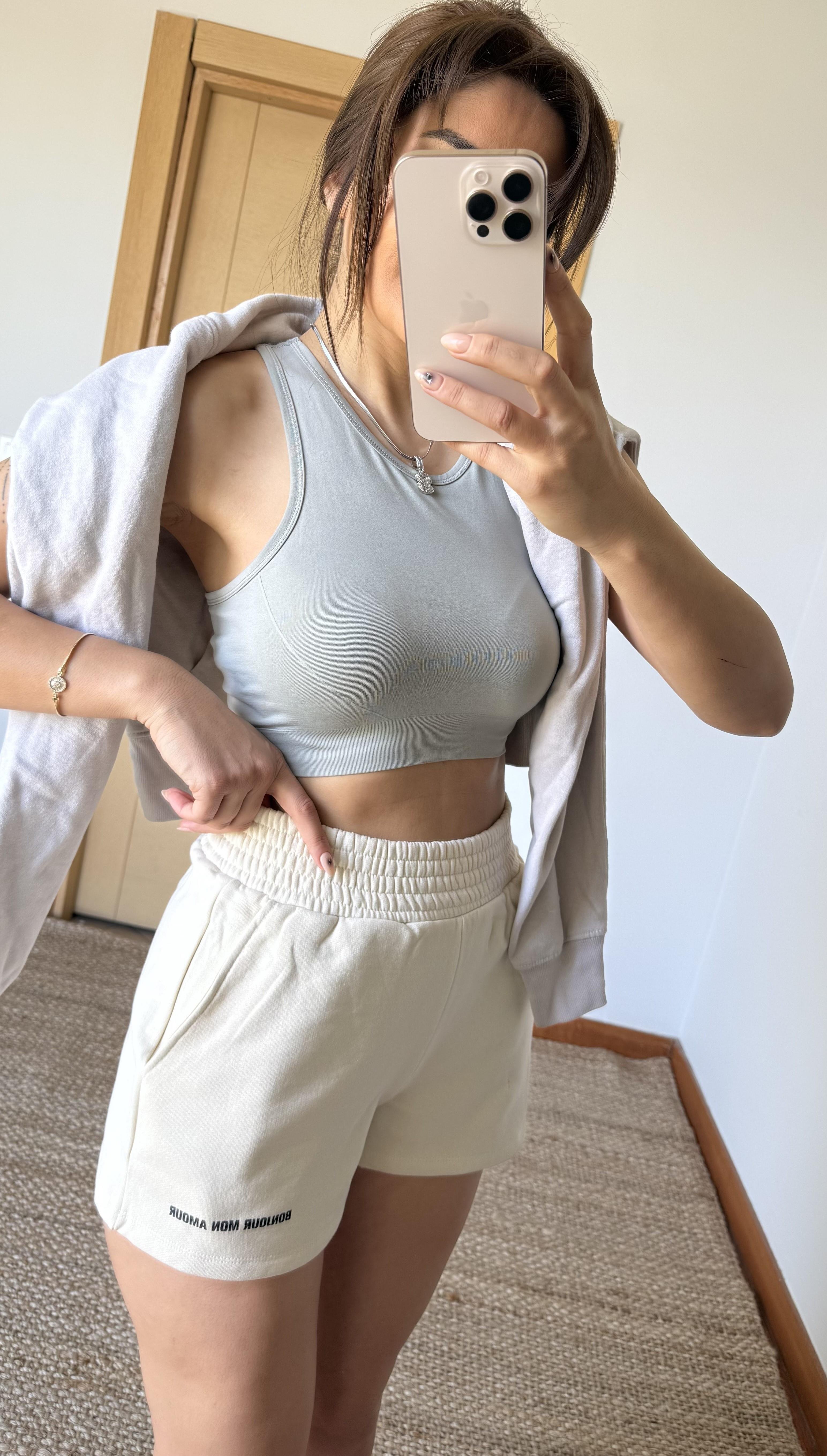  Beli Lastikli % Pamuk Relaxed  Şort-Bej 