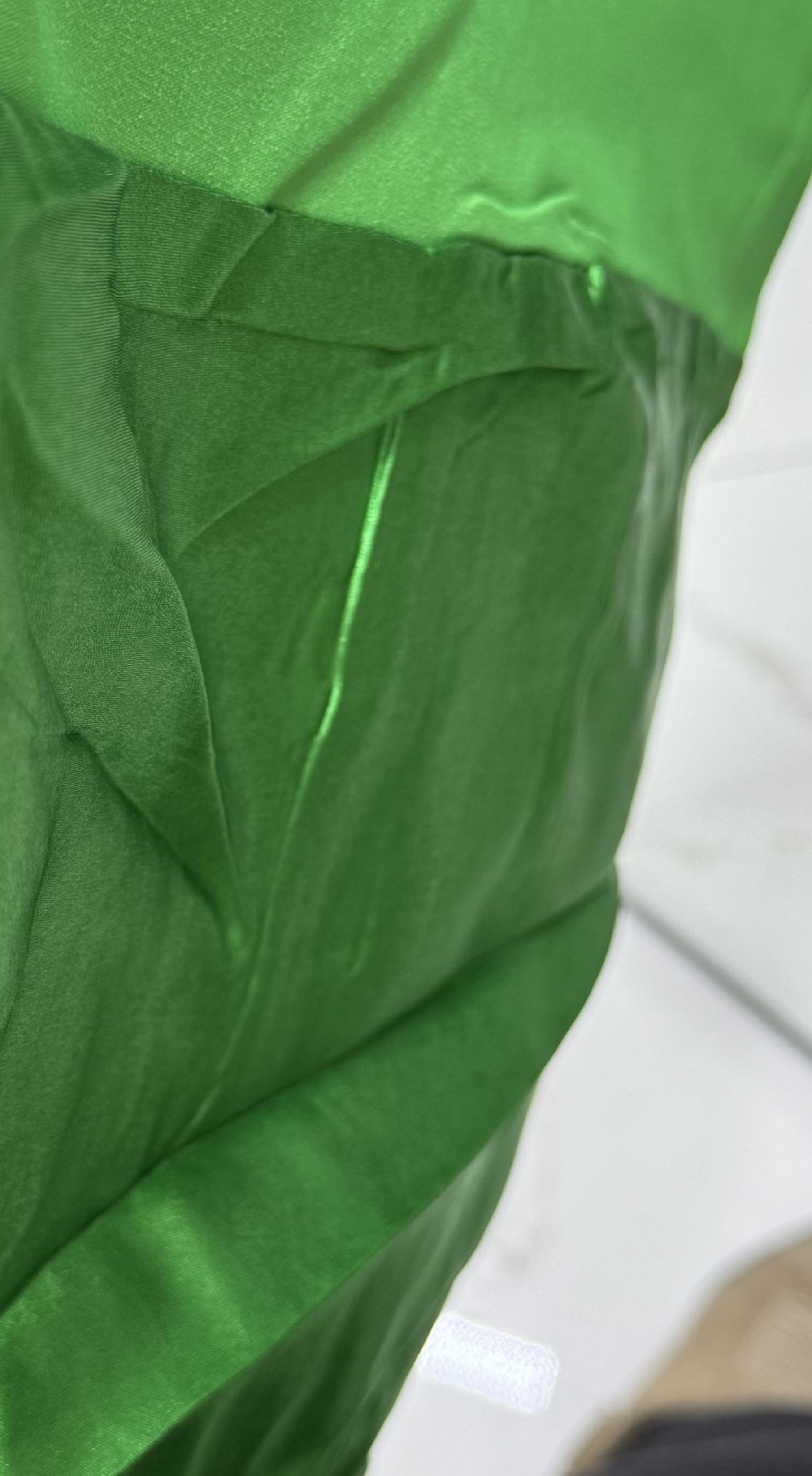  Oversize Tek Düğmeli Yeşil Blazer Ceket