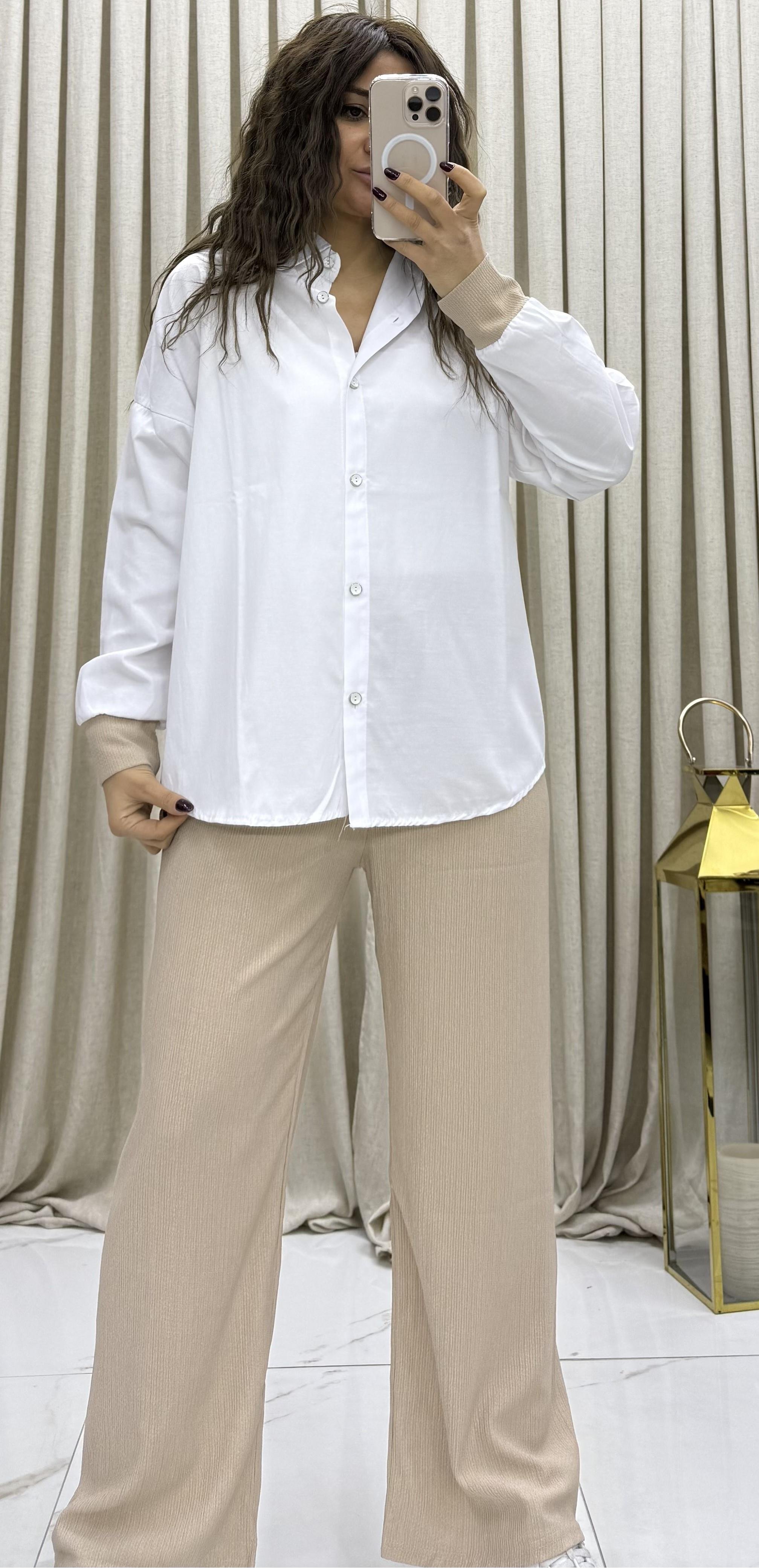 3'lü Relax Fit Rahat Kalıp Basic Düz Casual  3'lü Pantolon Takım -bej